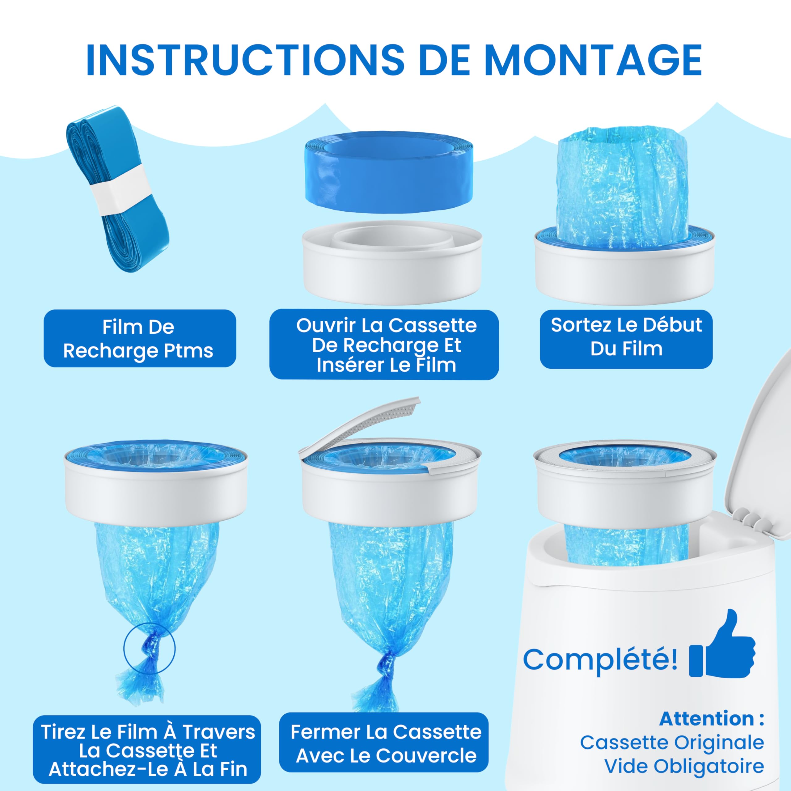 12 PCS Recharge Poubelle A Couche Sac Couche Compatible Avec Tommee Tippee Pour Poubelle,poubelle à Couches,bac à Litière Pour Chat (Violet