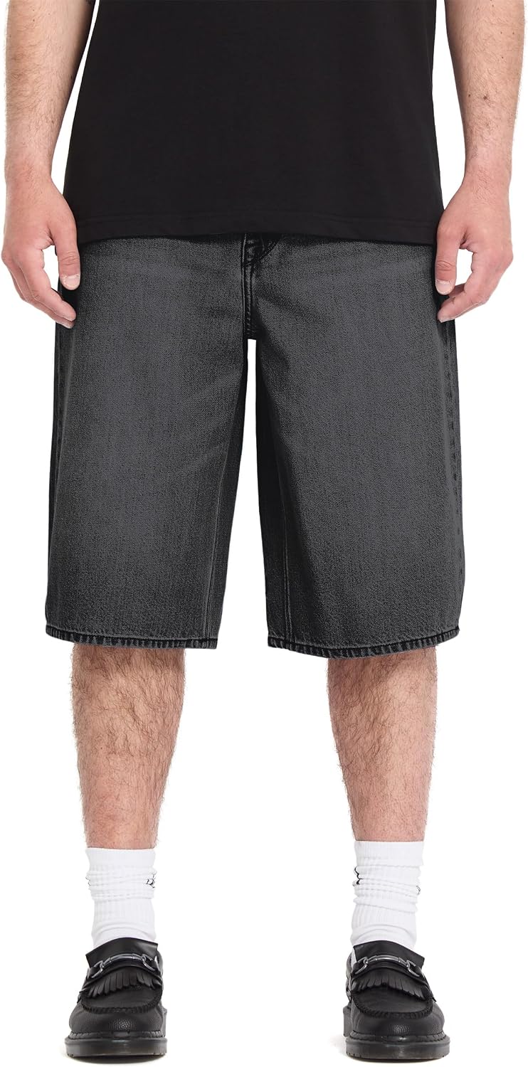 Volcom Men's Baggy Fit5 Pocket Denim Shorts, All Day Comfort for Everyday Wear