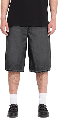 Volcom Men's Baggy fit 5 Pocket Denim Shorts, All Day Comfort for Everyday Wear,