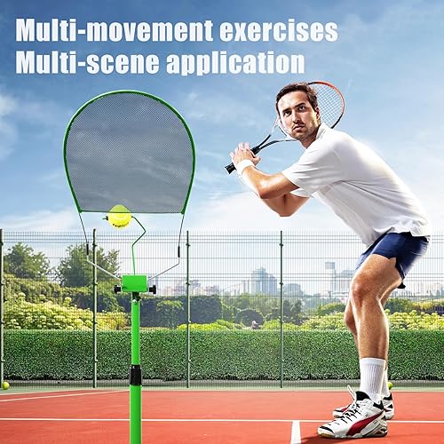 Miniatura 4 de Tenis Topspin Entrenador de tenis portátil Altura ajustable Equipo de entrenamiento de tenis profesional Spinning Accesorios de tenis