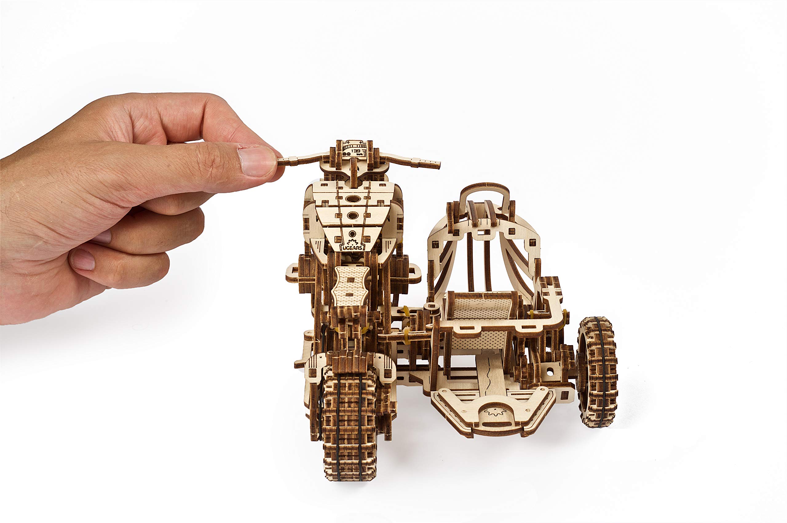 UGEARS Motorcycle with Sidecar 3D Puzzles UGR10 Motorcycle Scrambler