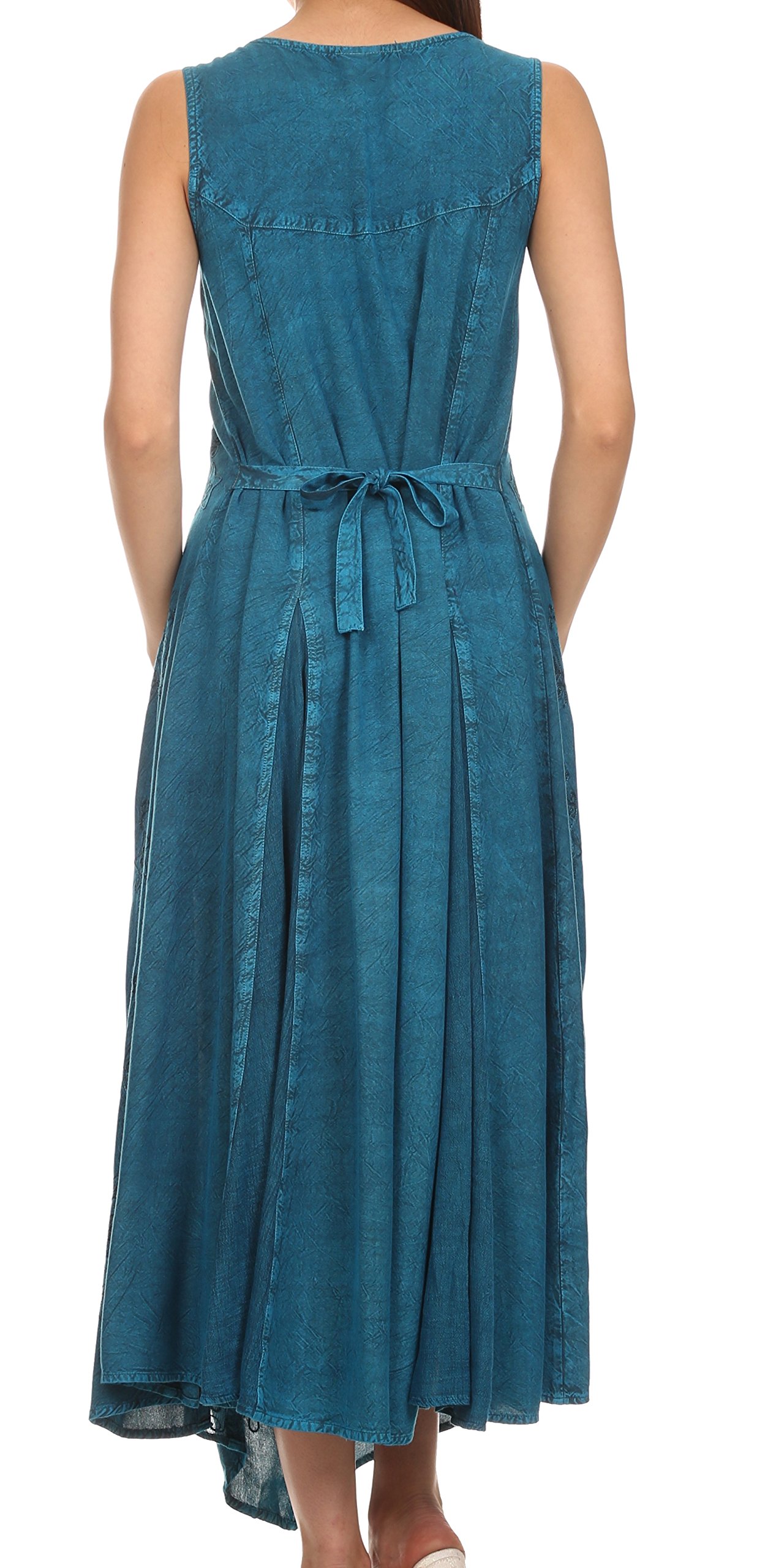 Sakkas Beverlee Caftan sans Manches Brodée Boutonnée