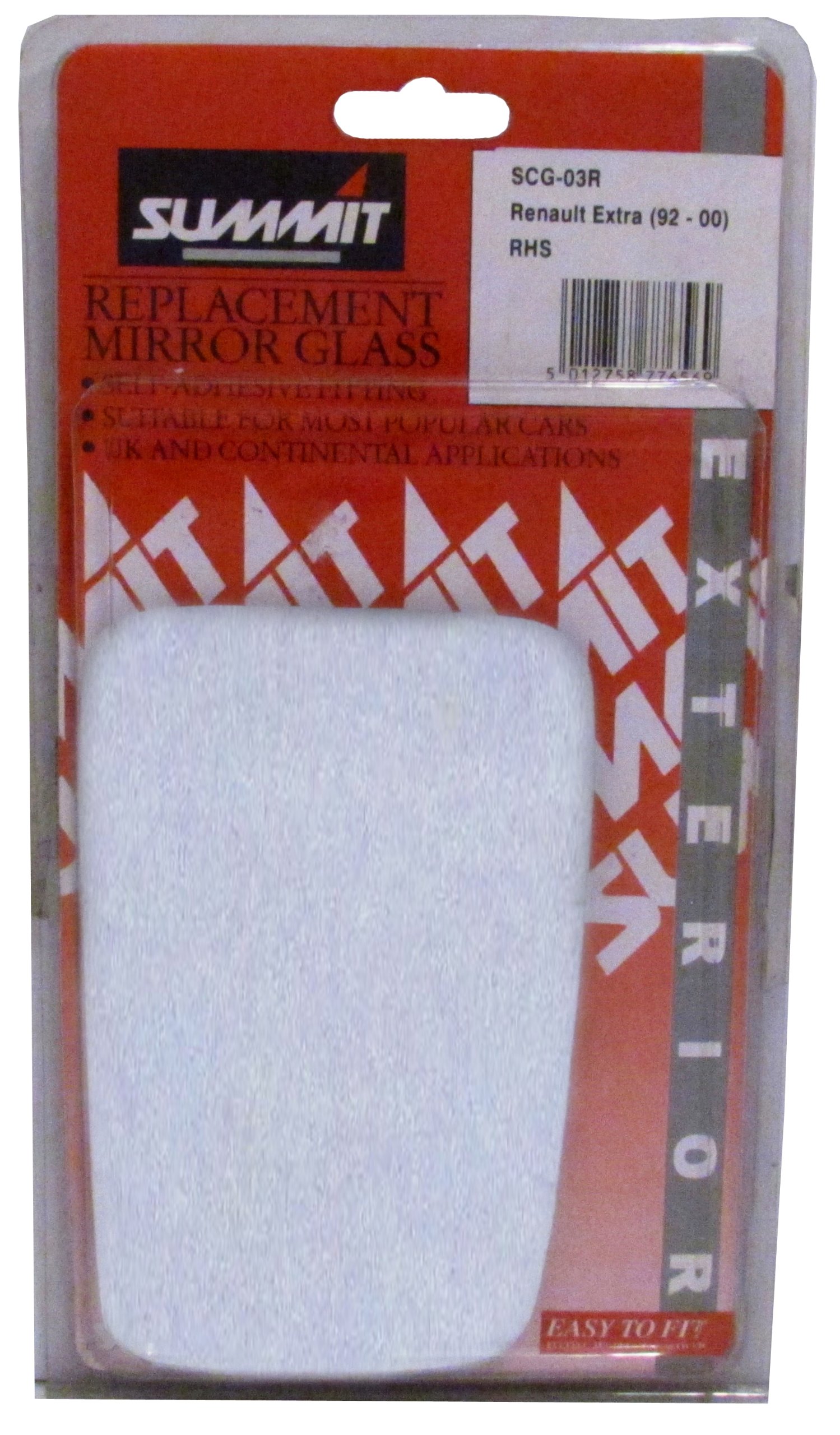 Summit Scg-03R Replacement Stick-On Standard Mirror Glass Rhs