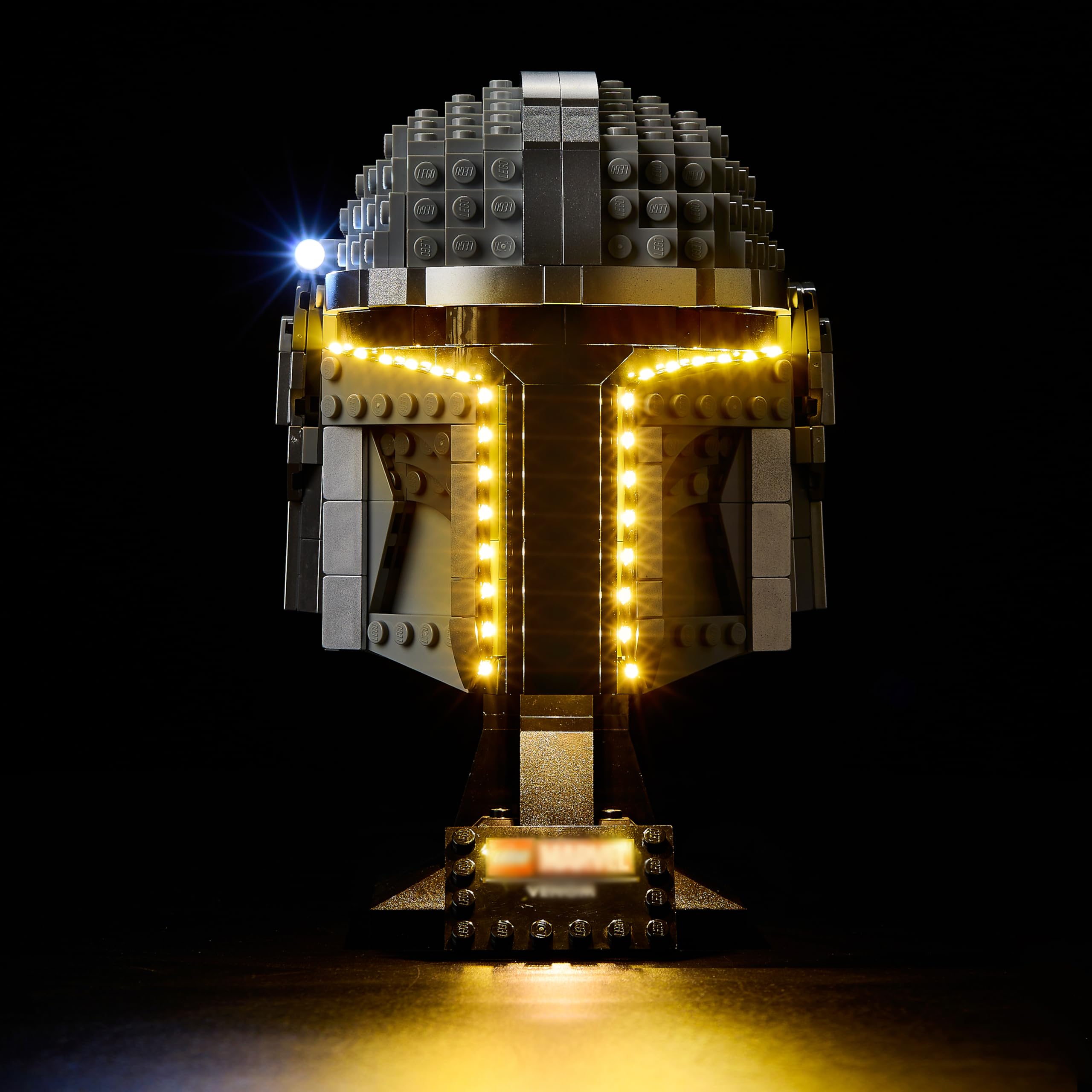 BrickSoul Led Light Kit for Lego Star Wars Helmet, Compatible with 75328 Building Set Mandalorian Lego Light Kit, Light Up Legos Helmet - NO Lego Blocks Set (Classic Version)