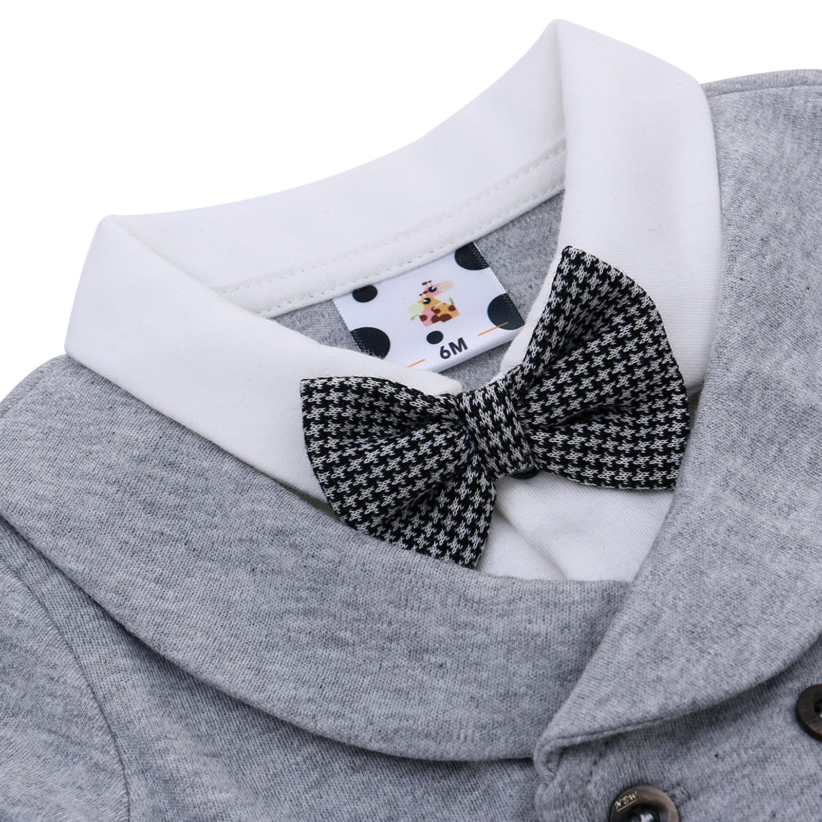 famuka Bebés niño Ropa Trajes Bebé Trajes y Americanas Traje de Esmoquin Traje de Bautizo Traje de Boda (Gris, 3M)
