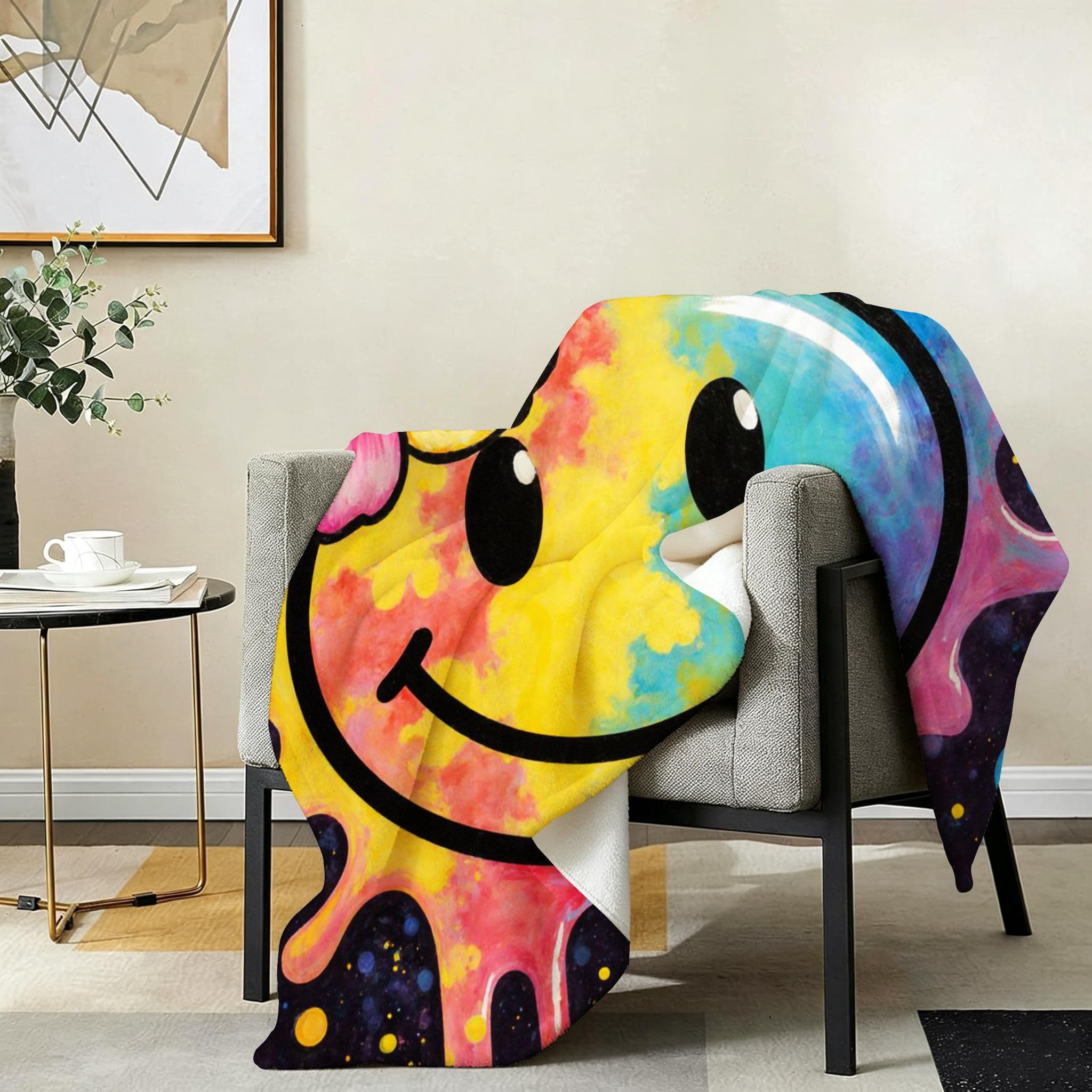 Manta de Forro Polar 240x260 cm, Sonrisa Amarilla, AQ138