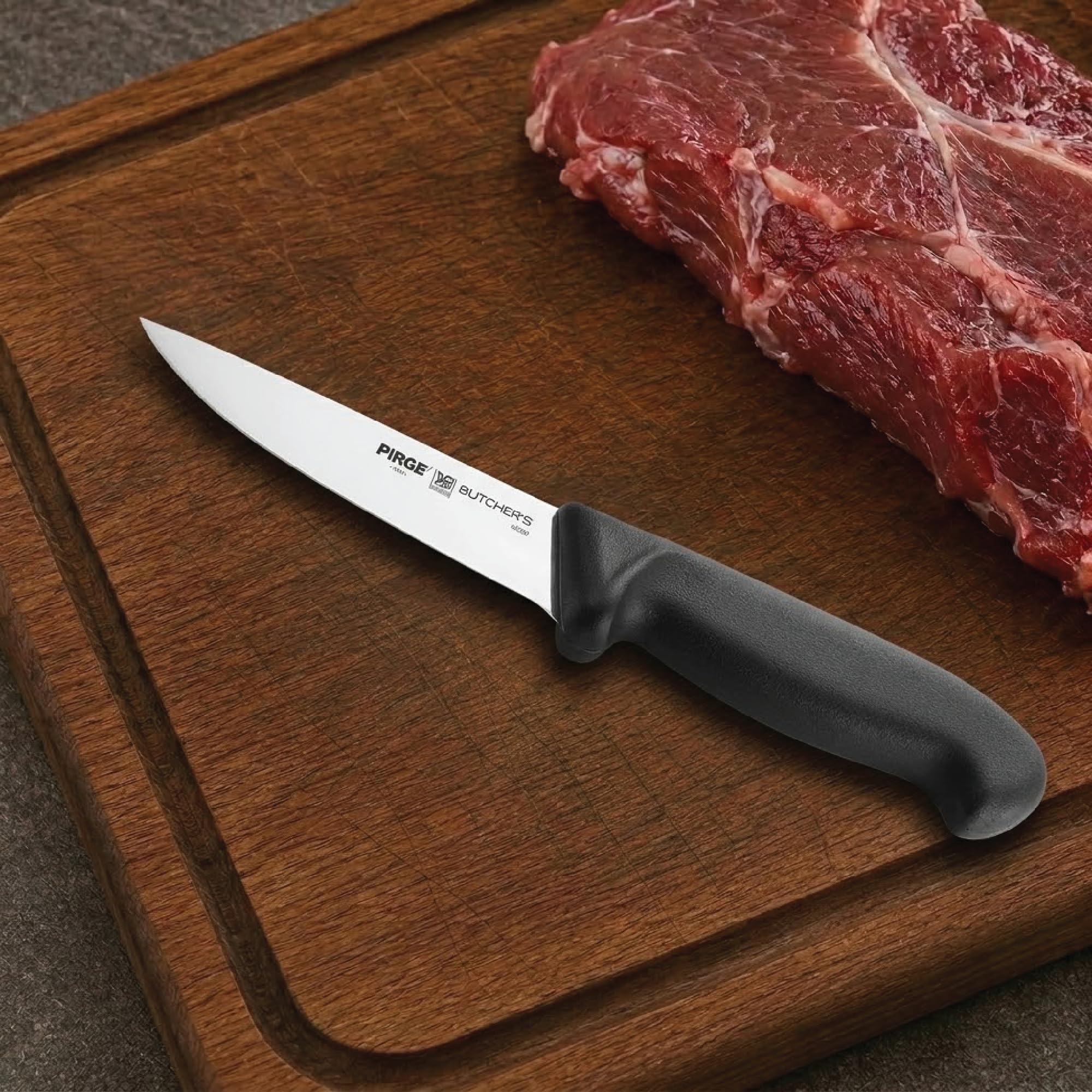 Pirge Cuchillo de carnicero BUTCHER'S MIG | Cuchillo de carne afilado de acero inoxidable | Cuchillo de cocina profesional con mango ergonómico