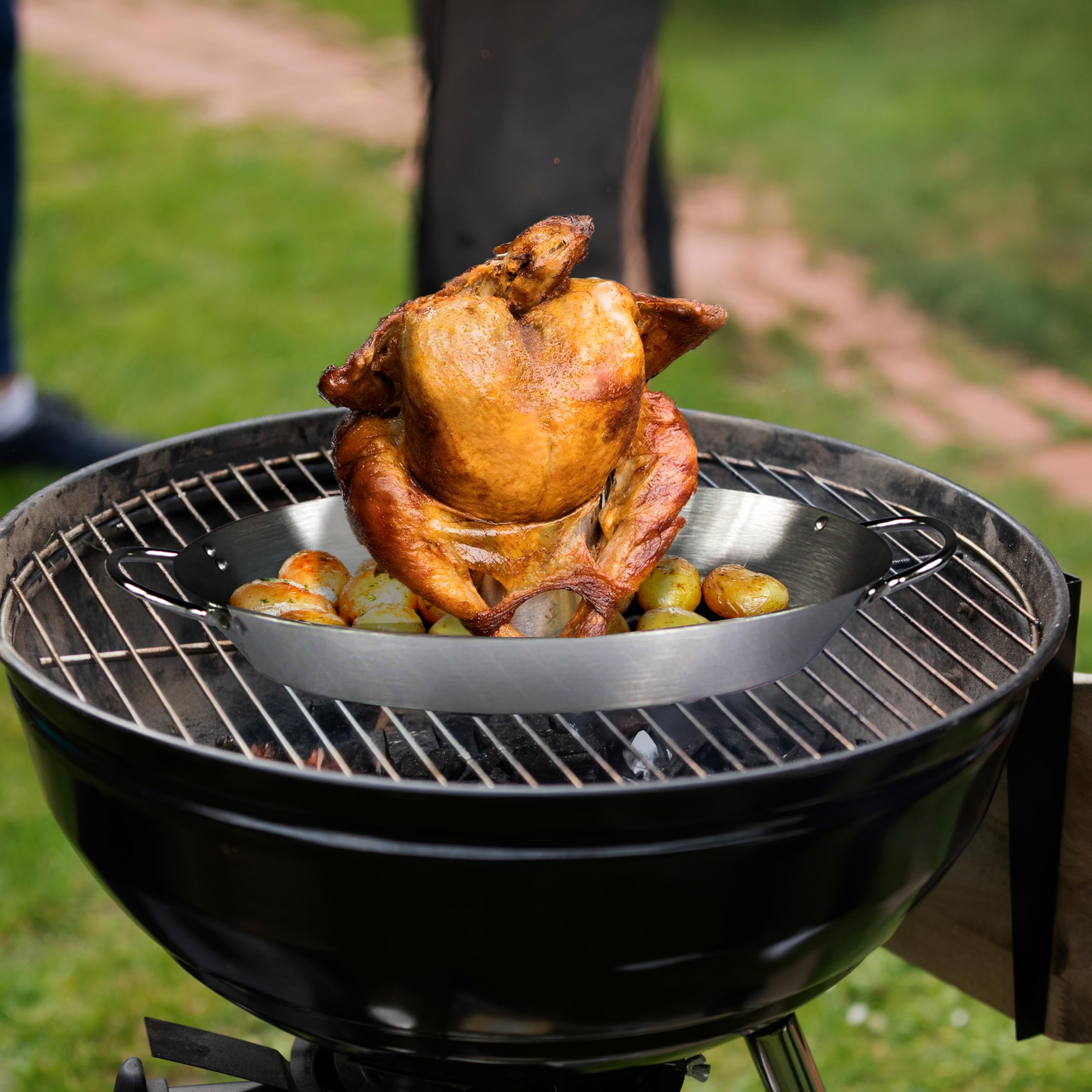 Supporto Per Spiedini BBQ In Acciaio Inox - 2 Pezzi (6 Slot) - Per Griglia E Forno - 5