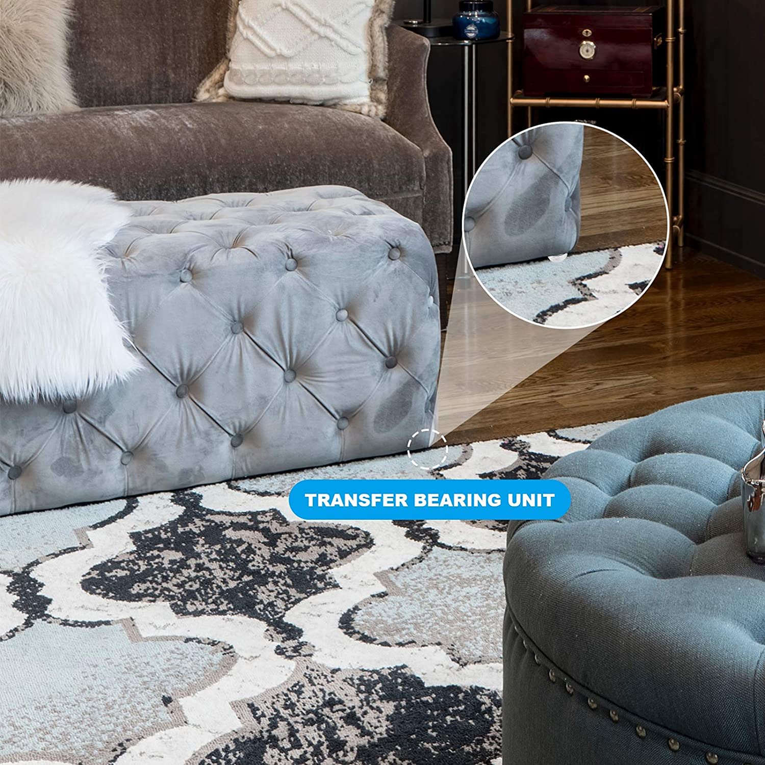 6 Roulettes à Billes En Nylon Pour Meubles - Charge 15kg - Galvanisées - Transmission Et Déplacement