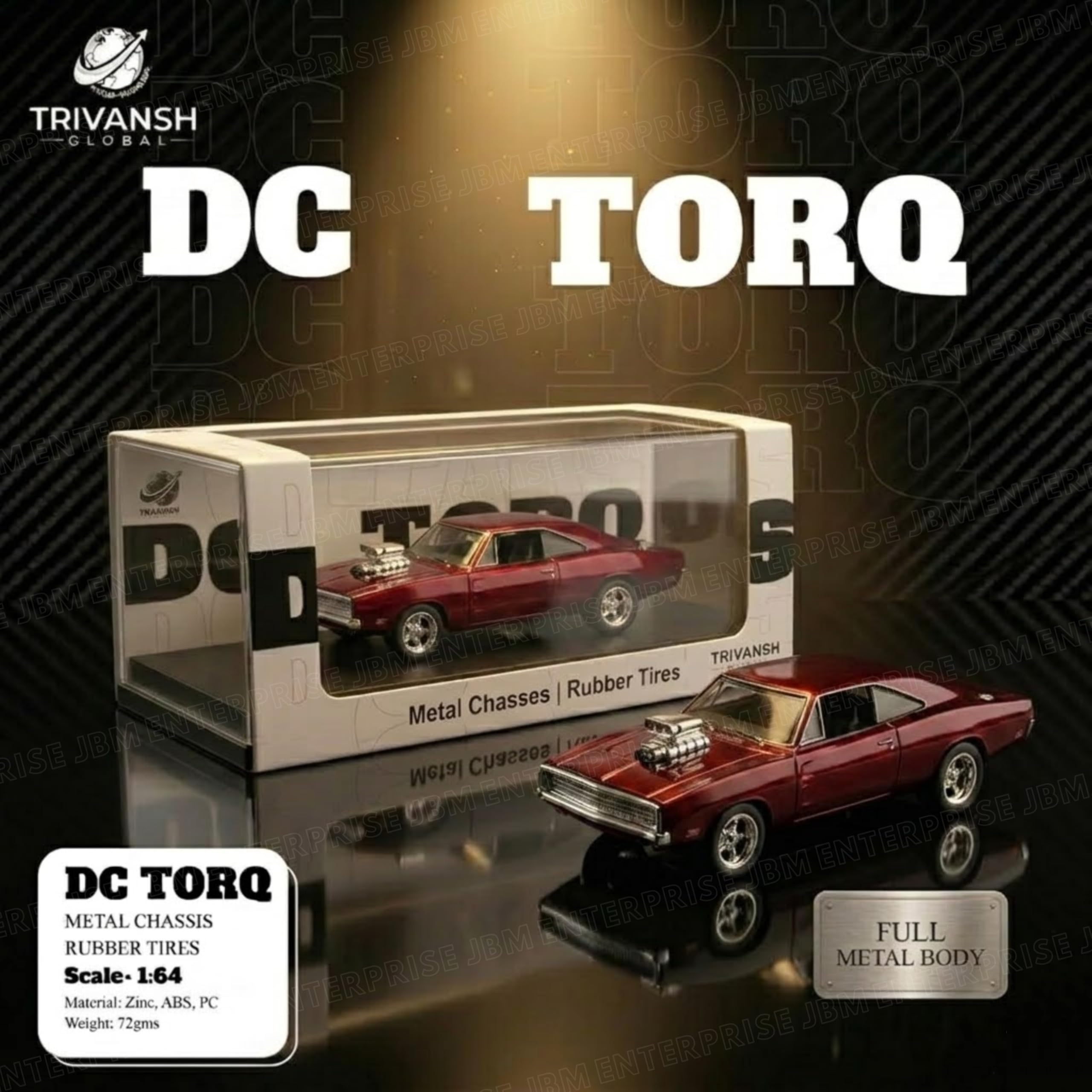 Fast & Furious Red Muscle Car Model - Collectible Die-Cast -6 Fast & Furious Red Muscle Car Model - Collectible Die-Cast -6