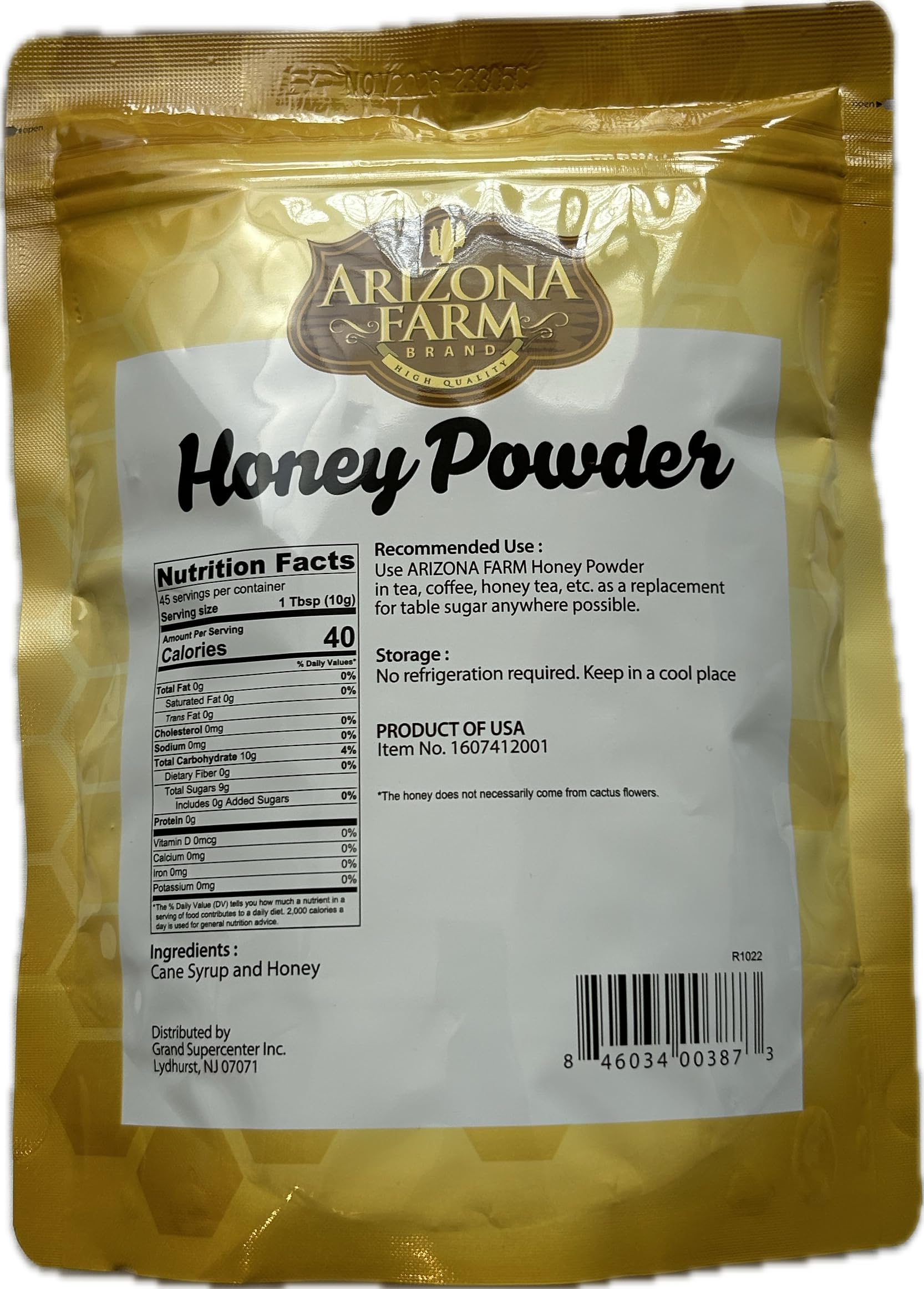 Amazon.com : Arizona Farm Cactus Honey Powder, 1 LB Bag (Pack of 2