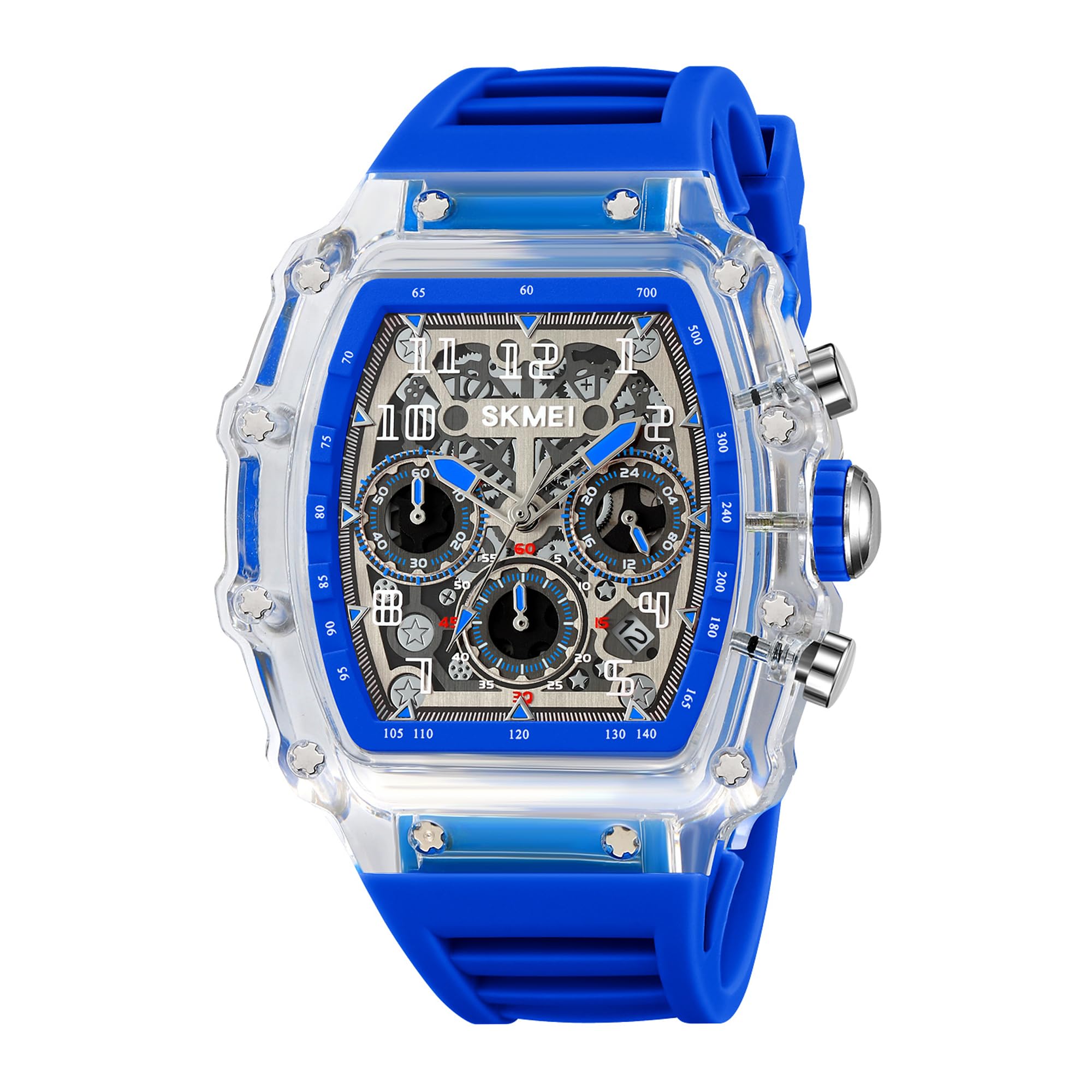 SKMEINew Launch Sport Analog Watch Men's Watch, Silica Gel Soft Rubber Band, Stopwatch Wrist Watch for Men - 2305