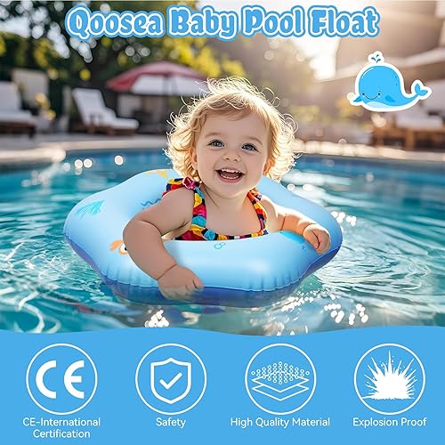 Miniatura 2 de Baby Pool Floats Swimming Ring Baby Floaties for Infants 6-48 Months Toddler Qoosea Baby Swimming Floats with Patch Kit
