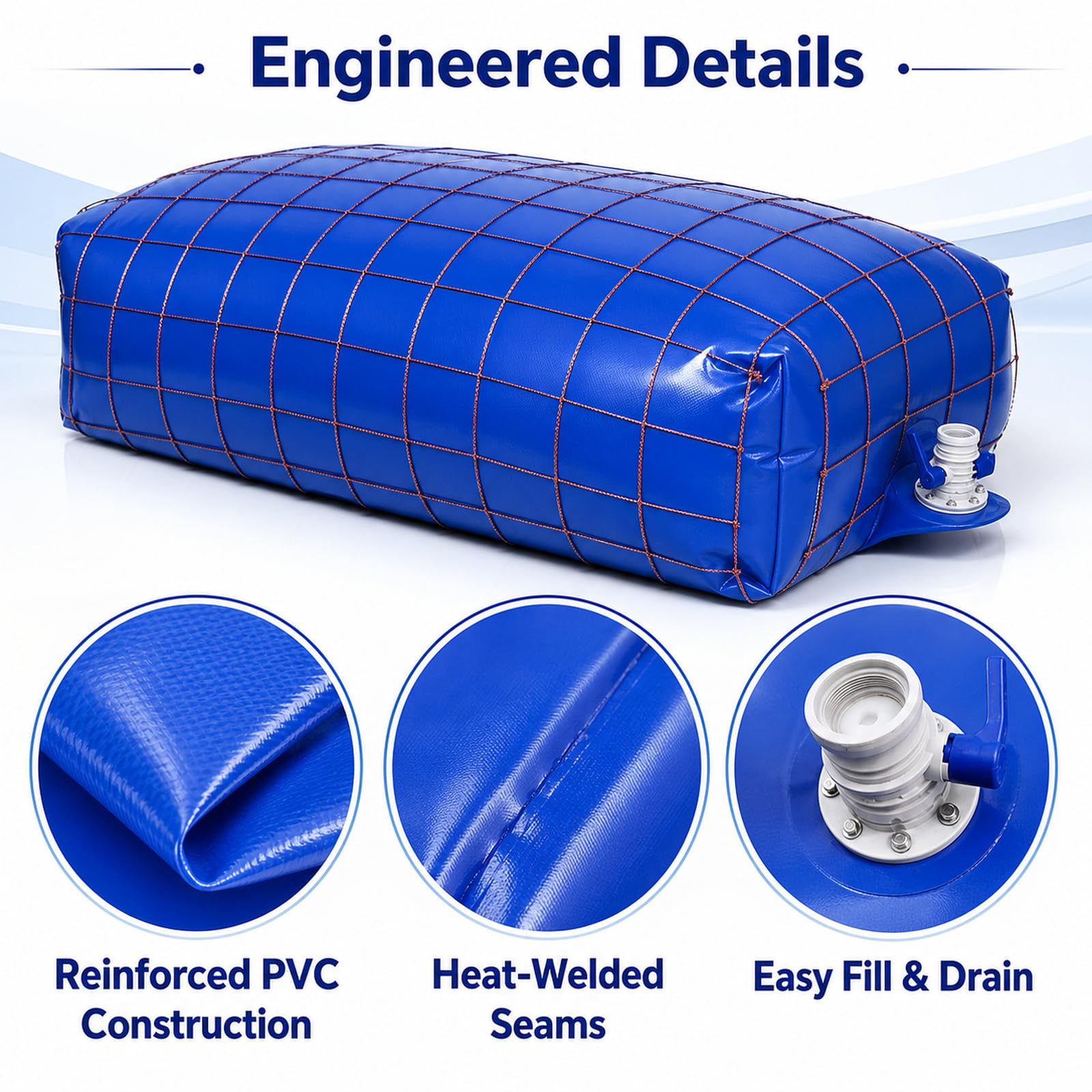 Vejiga De Agua Plegable,Contenedor De Emergencia Tanque De Agua,Bolsa De Almacenamiento De Agua PortáTil,FáCil De Usar,para DepóSito De Agua JardíN,Camping
