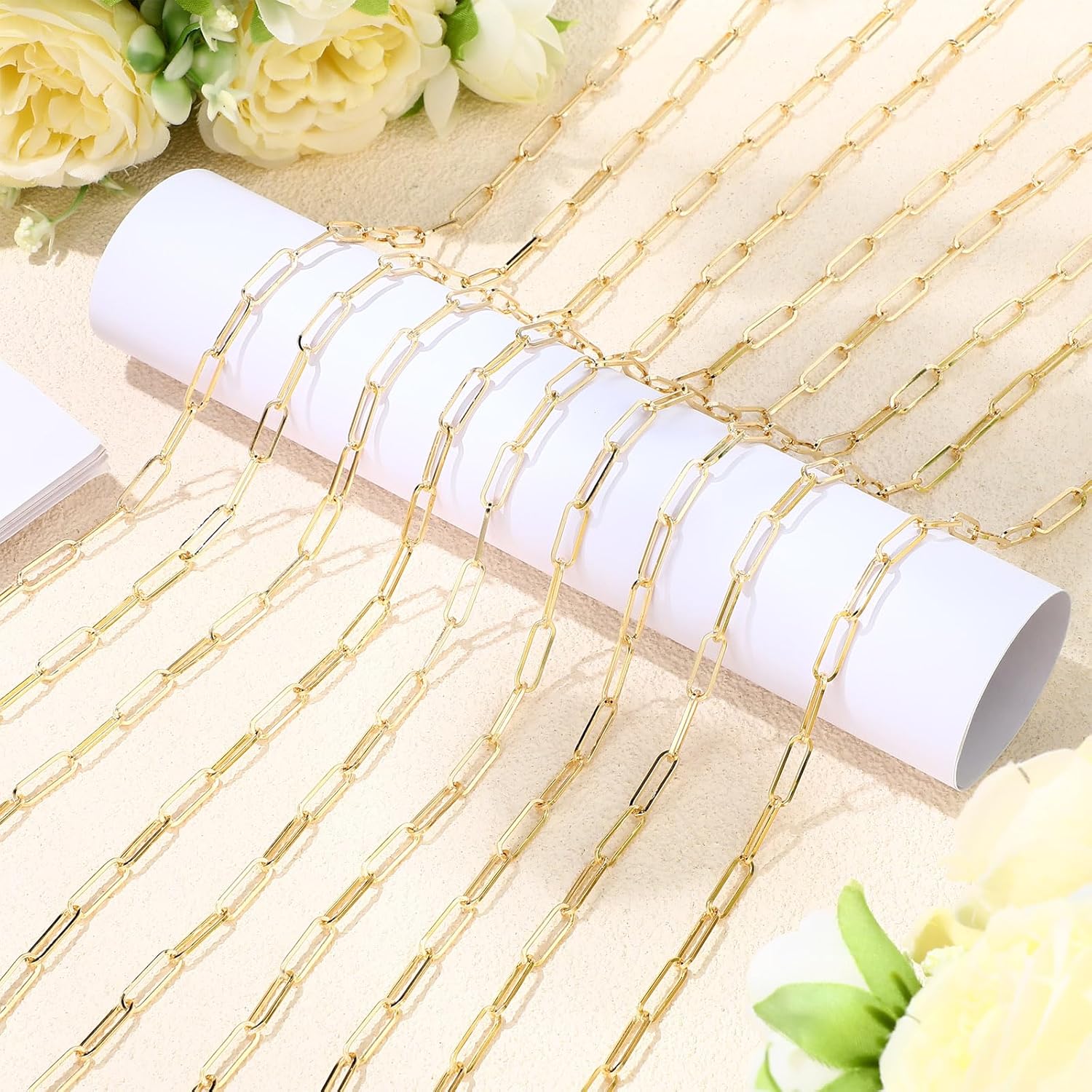 Quelay 20pcs Paperclip Chain Necklace Plated Chains Bulk Alloy Link Cable Necklace for Jewelry DIY Making Supplies Accessories - Image 5