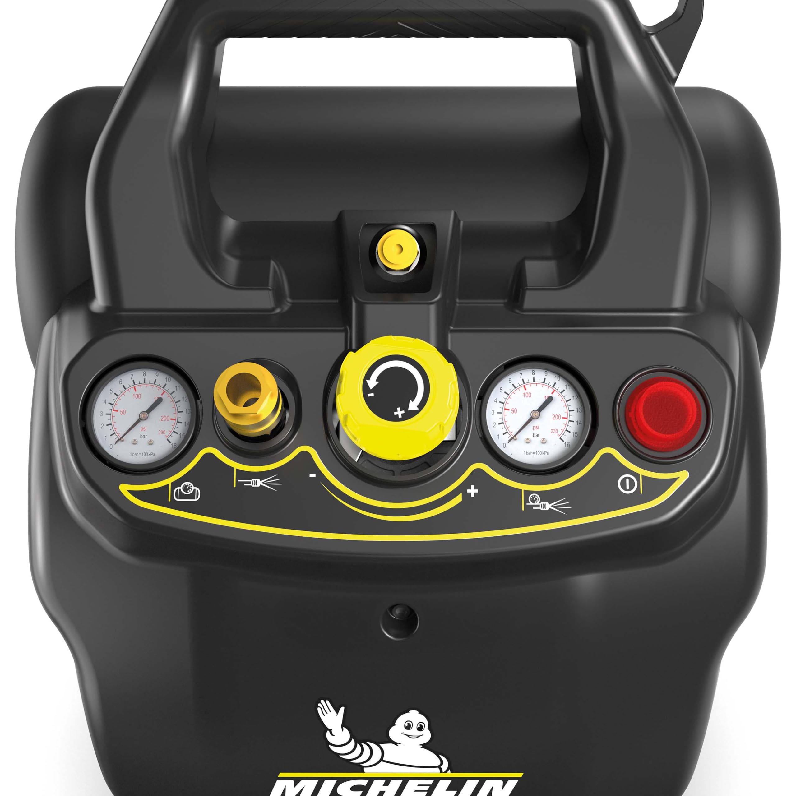 MICHELIN, Compressore d’Aria Portatile MX POP AIR 6-1,5, Serbatoio 6 Litri, Motore da 1,5 hp, Pressione Massima 8 bar, Portata d’Aria 180 l/min