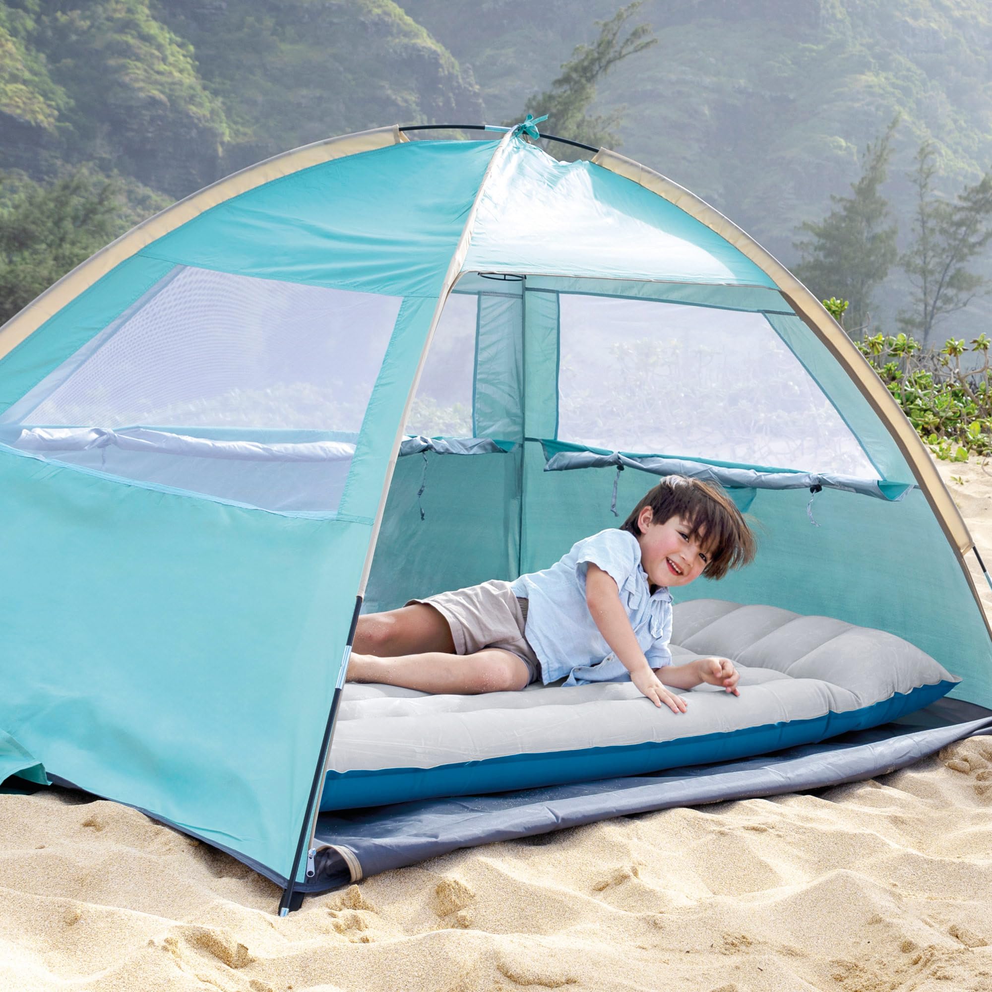 Amazon | キャンピングマットS 67x184x17cm | INTEX | エアーマット