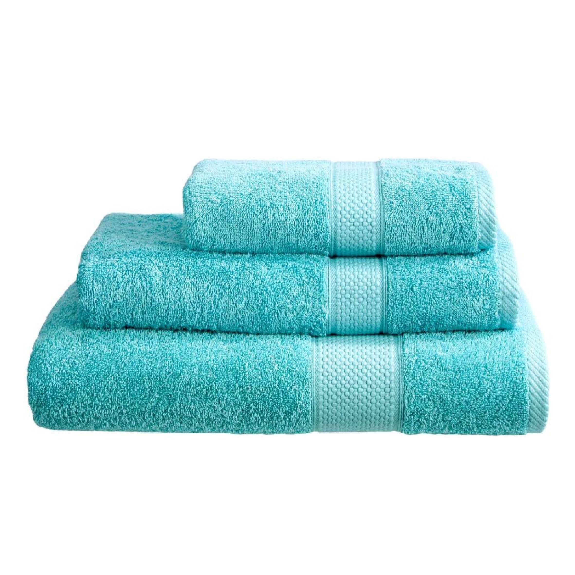 Imperial Ringspun Combed Cotton Aqua Hand Towel - 2 Pack