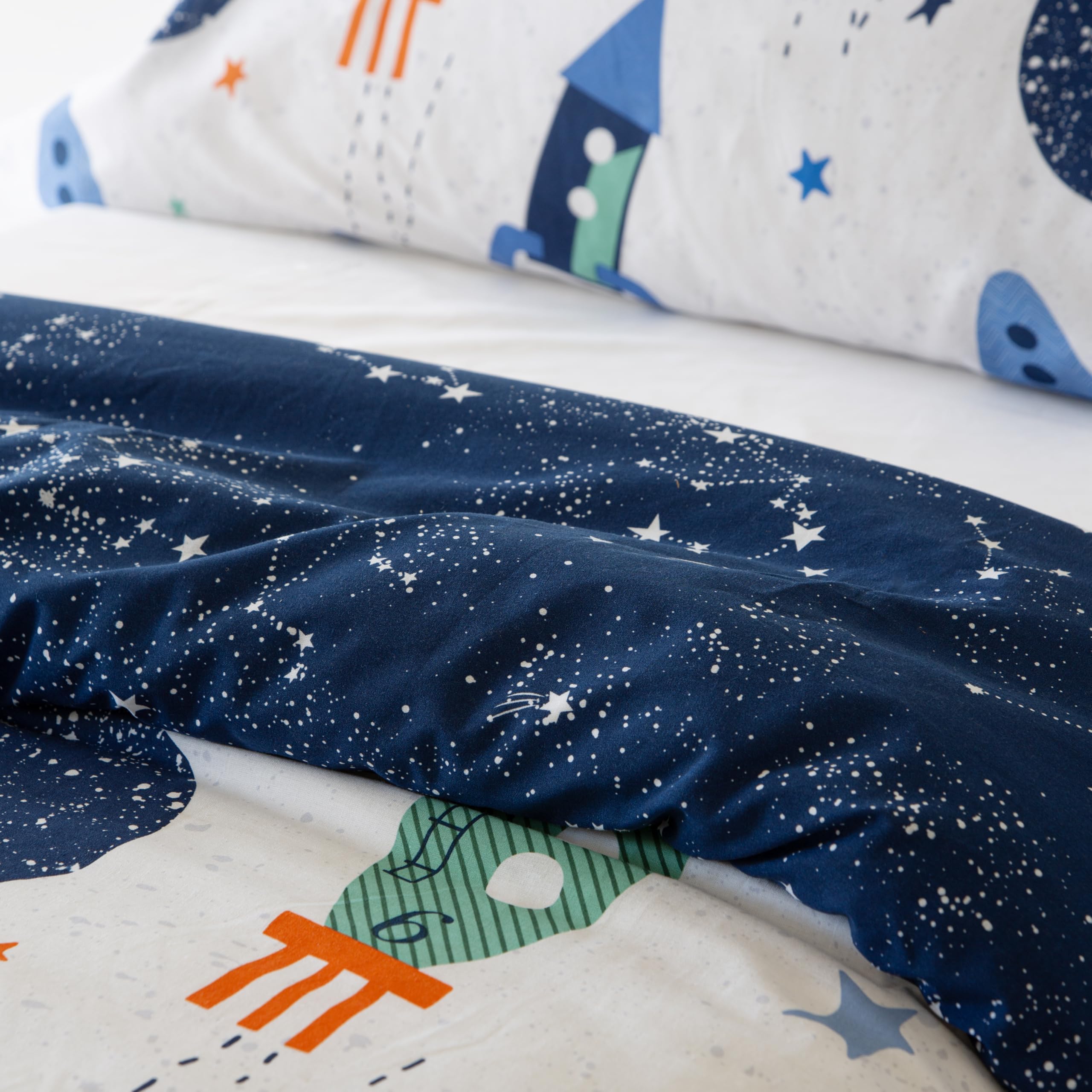 Copripiumino Bambini Starspace 155x220 | 100% Cotone Anallergico