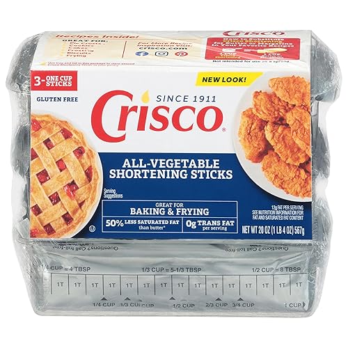 Crisco Palos de acortamiento para todo tipo de verduras, 20 onzas, 3 palos