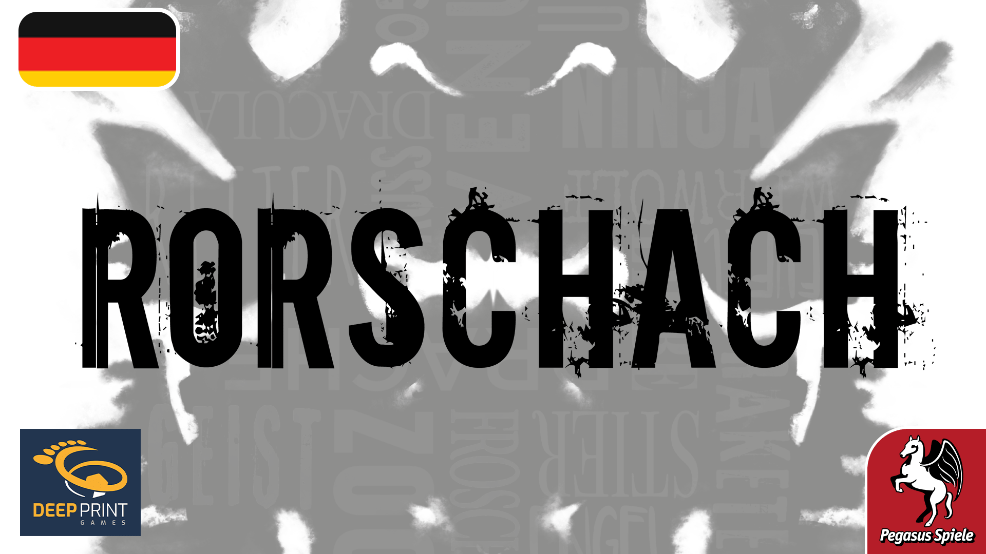 Pegasus Spiele - Rorschach (Deep Print Games), Gioco Di Associazioni Tra Parole E Macchie, 4-10 Giocatori, 15-30 Min