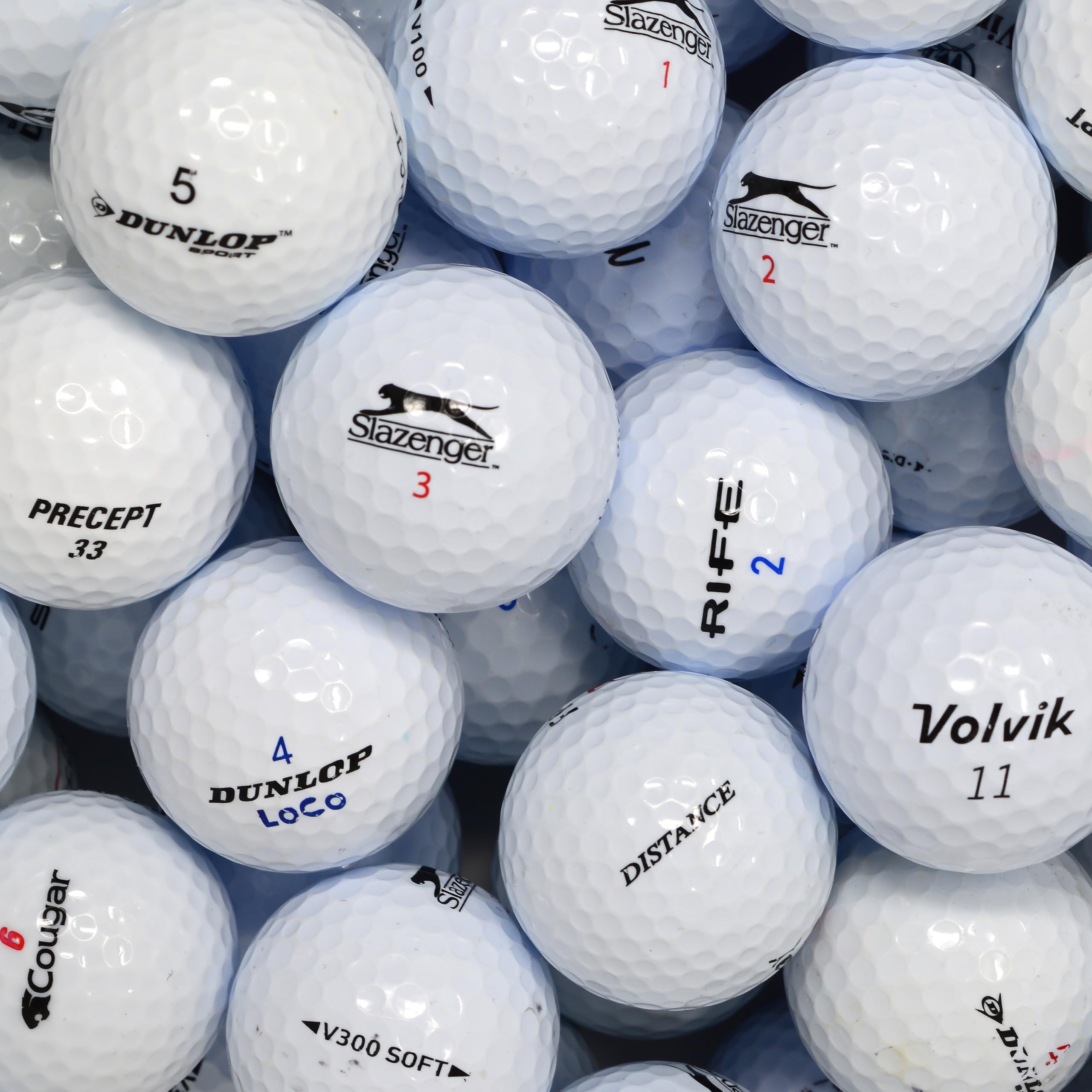Pelotas de Golf Recicladas Grado A Blancas Second Chance Lakeballs Distancia Mixta
