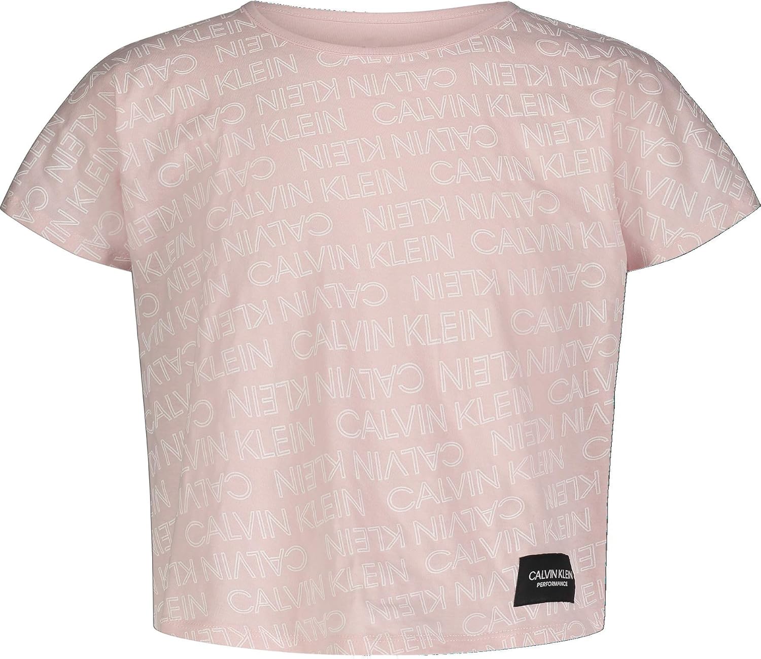 Calvin Klein Girls' Short Sleeve Active Legacy Logo T-Shirt 12-14 Rose Explode