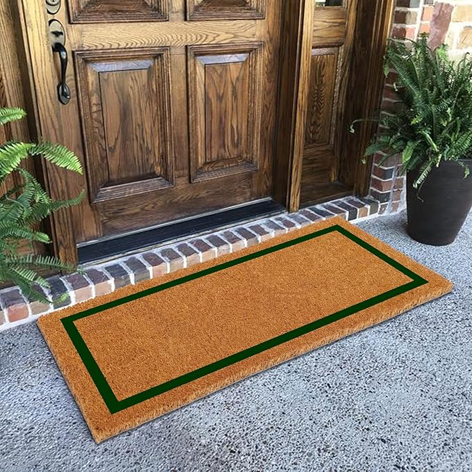 Onlymat Coir Doormat Long Lasting, Heavy Duty, Weather Resistant Entryway Rug Coco Coir With Vinyl Backing For Indoor & Covered Entrances 40 X 120 Cm, Large Rectangle
