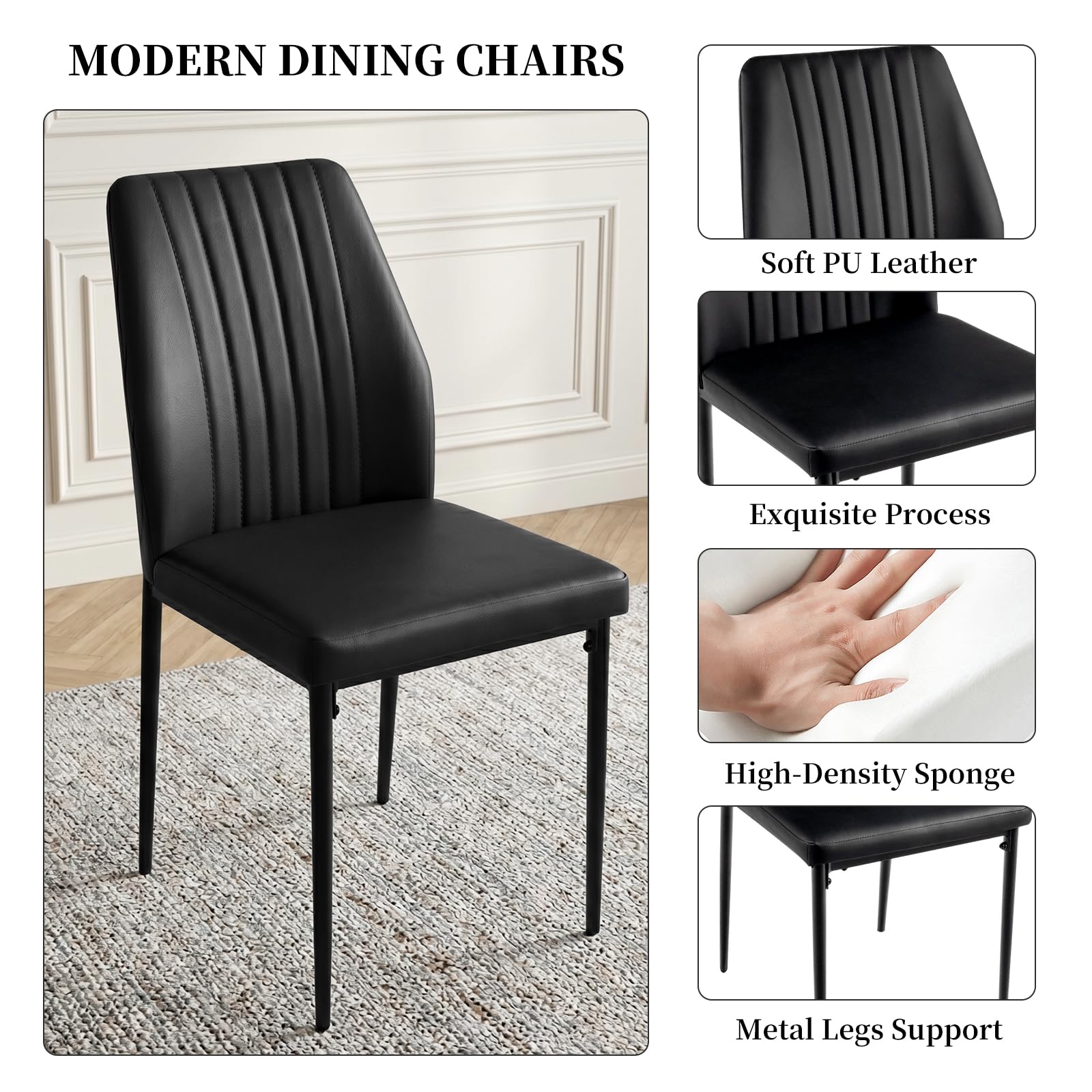 JIEXI Ausziehbares Esstischset mit 6 Stühlen, platzsparender Tisch aus MDF-Holz und stabilem Metallgestell, perfekt für Esszimmer, Küchen und Wohnungen – Tisch aus Eiche + Stühle aus grauem Samt