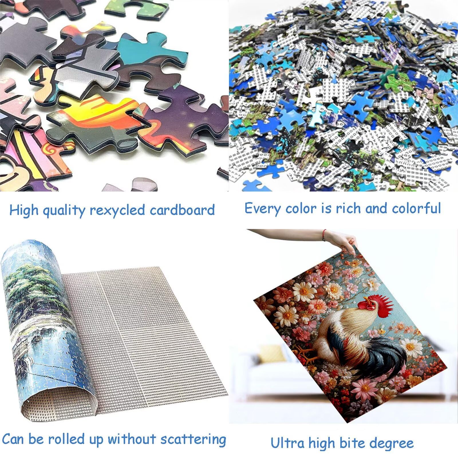 Puzzle 3000 elementów kwiaty puzzle dla dorosłych kurczak 122 x 81 cm Unikalne rzemiosło klasyczne 3D drewniane układanki do rodzinnych gier aktywnych, układanka do samodzielnego wykonania nawet do