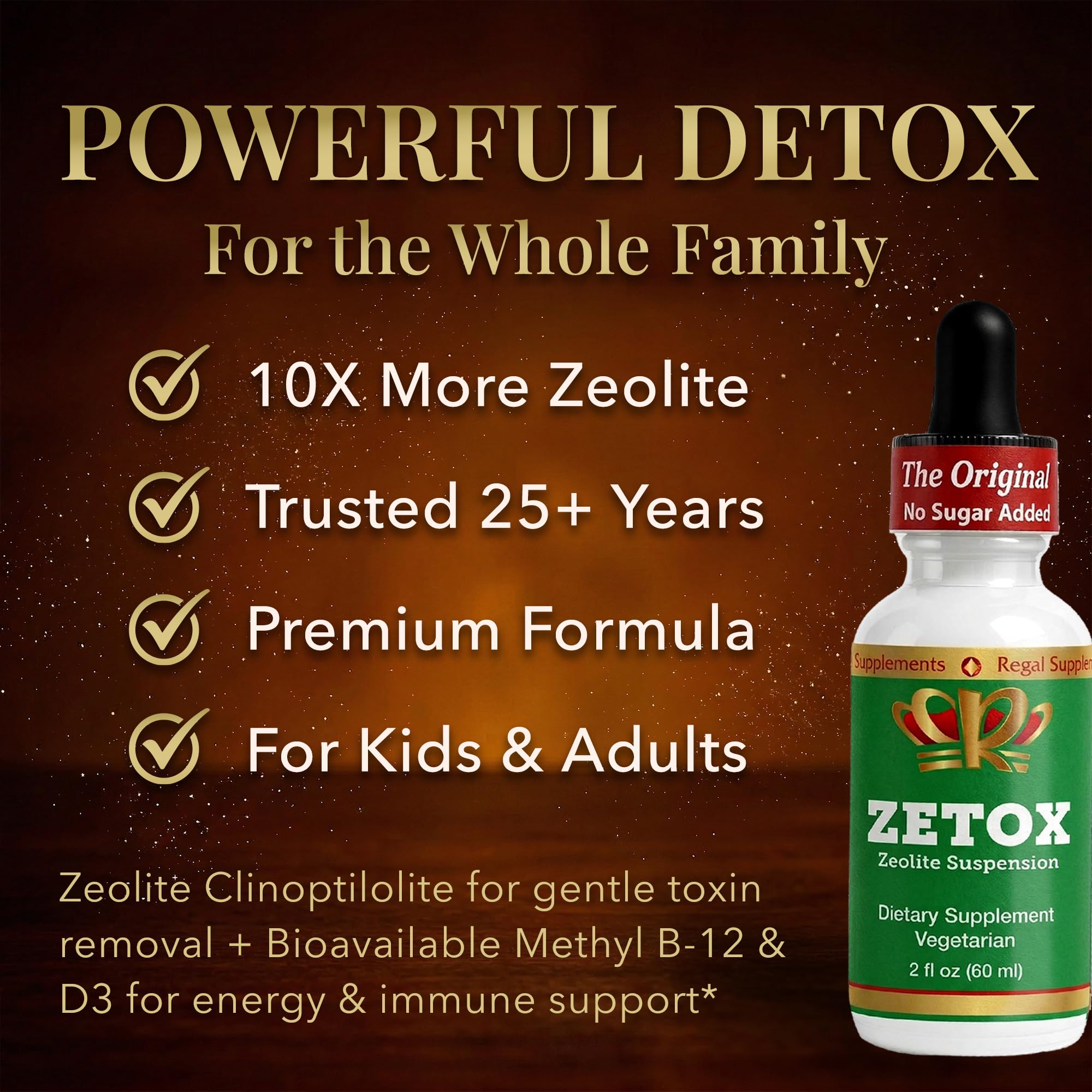ZETOX | Zeolite Detox for Kids and Adults | Enhanced with Methyl