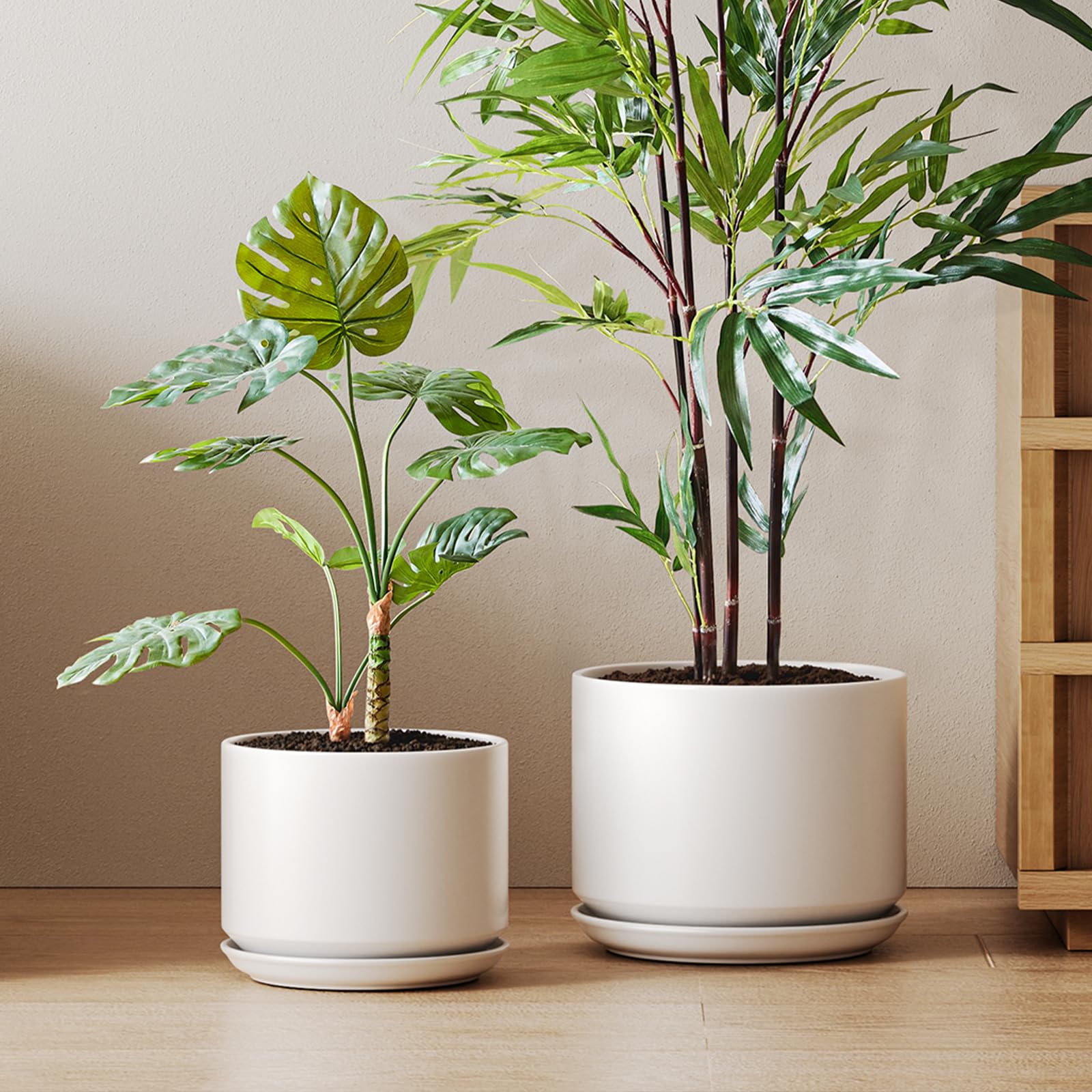 LE TAUCI Set of 2 Ceramic Planters