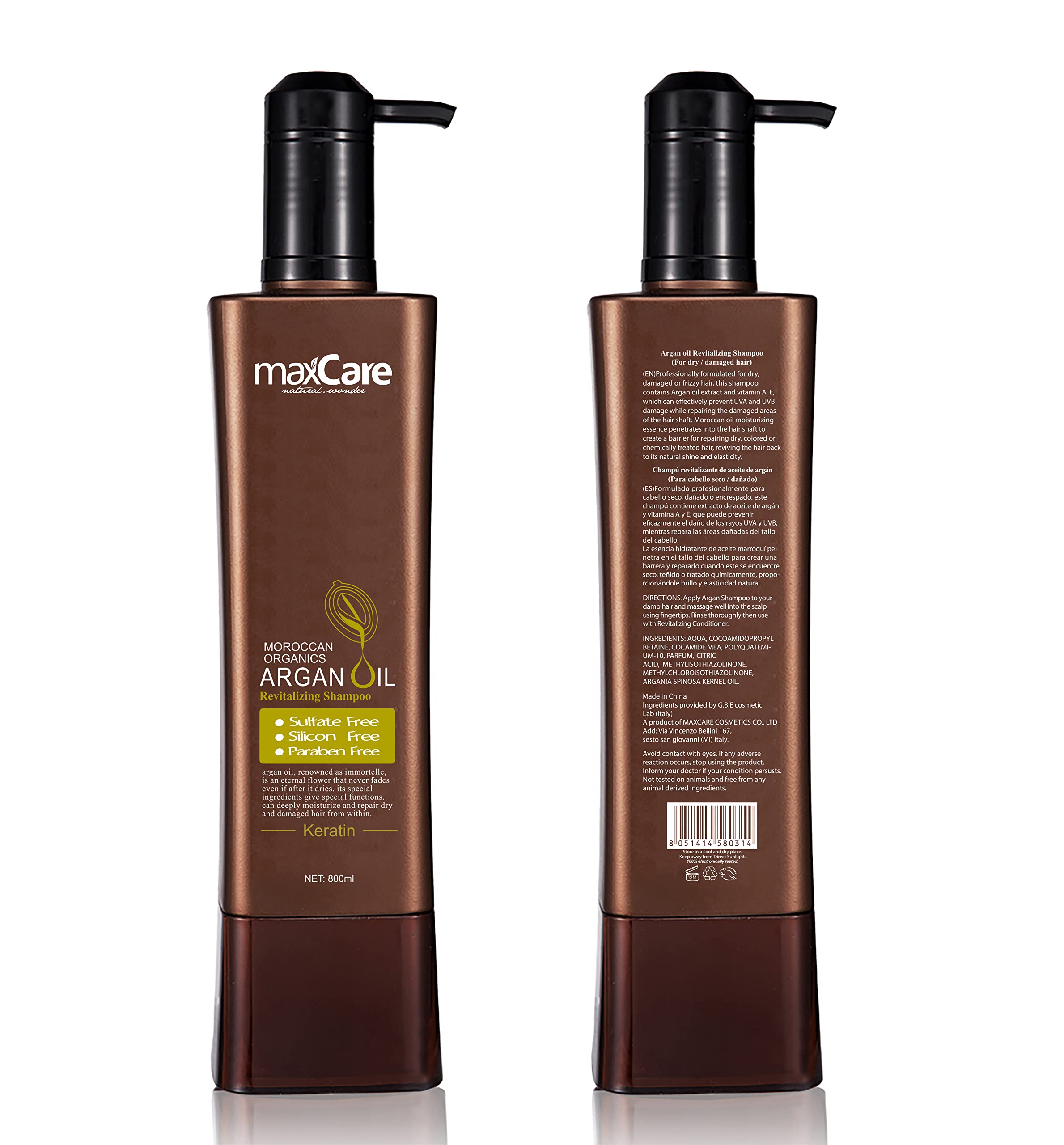 MaxCare Moroccan Organics Argan Oil Revitalizing Shampoo - 800ml