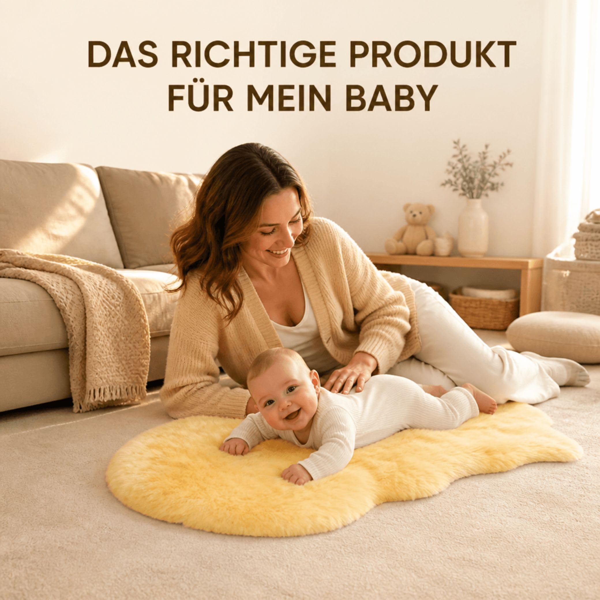Fillikid Lammfell echt Natur Kinderwagendecke Krabbeldecke Spieldecke Baby Lammfell medizinisch gegerbt weich hautfreundlich Sitzauflage