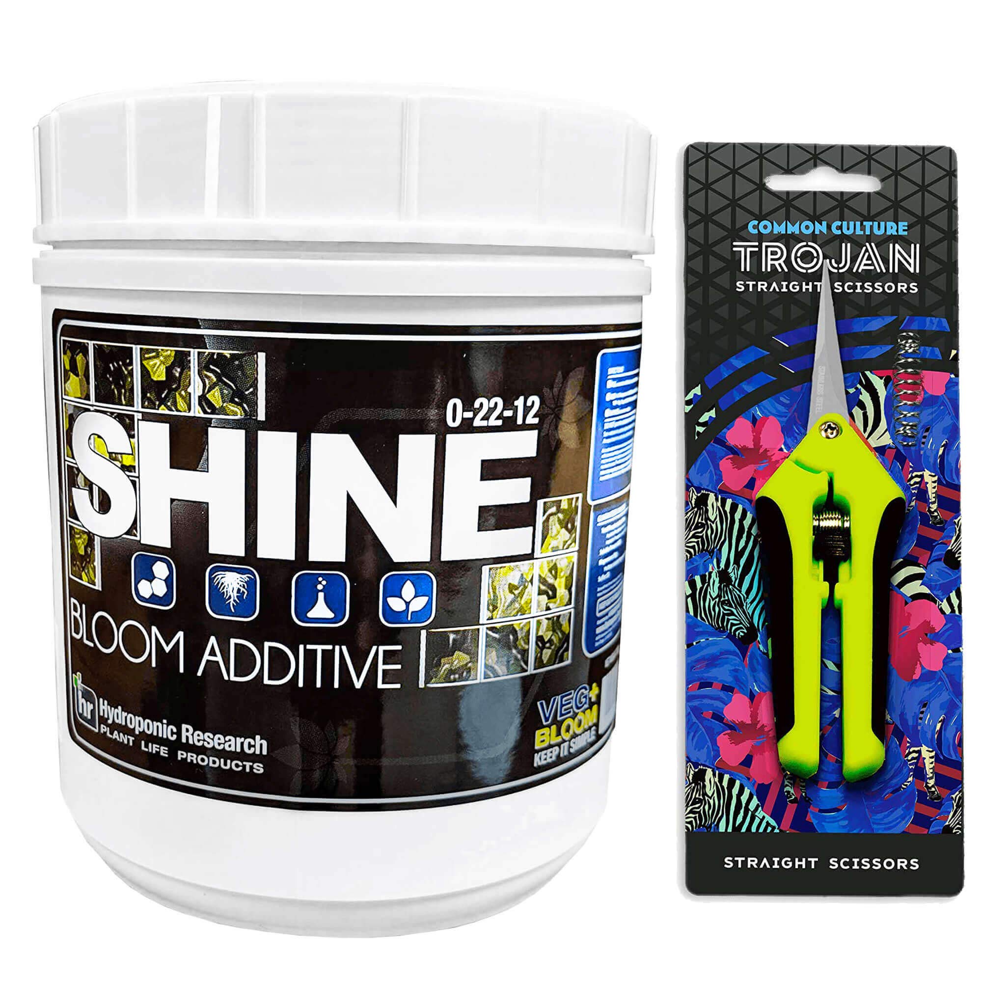 2.2 lb Shine by Veg + Bloom- A Hydroponic Powder That Enhances The Bloom Stage of Plant Growth. Add to Reservoir During to Maximize Crop Production | Common Culture Trimming Scissors Included