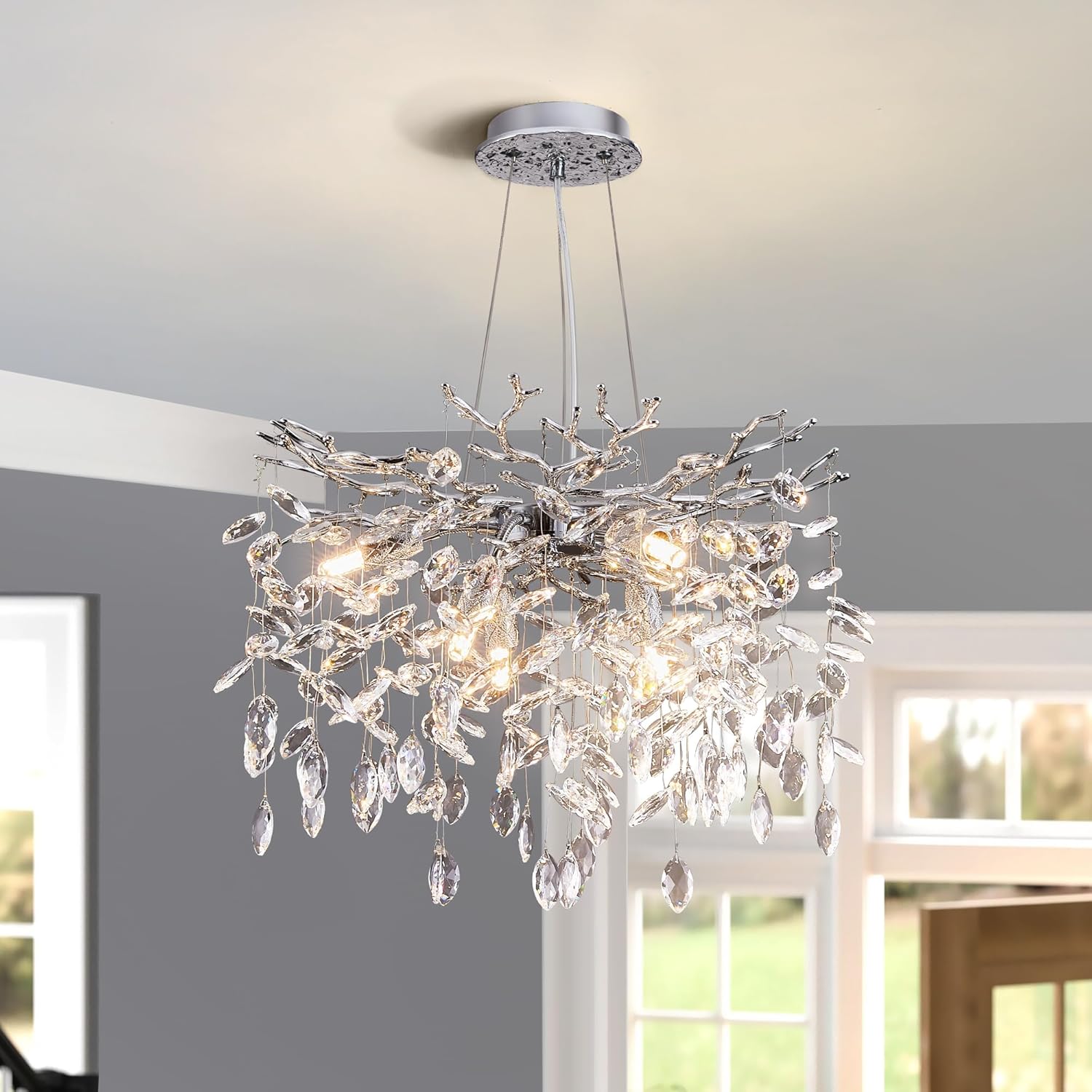 Modern Tree Branch Crystal Chandelier Luxury Silver Morocco Ubuy