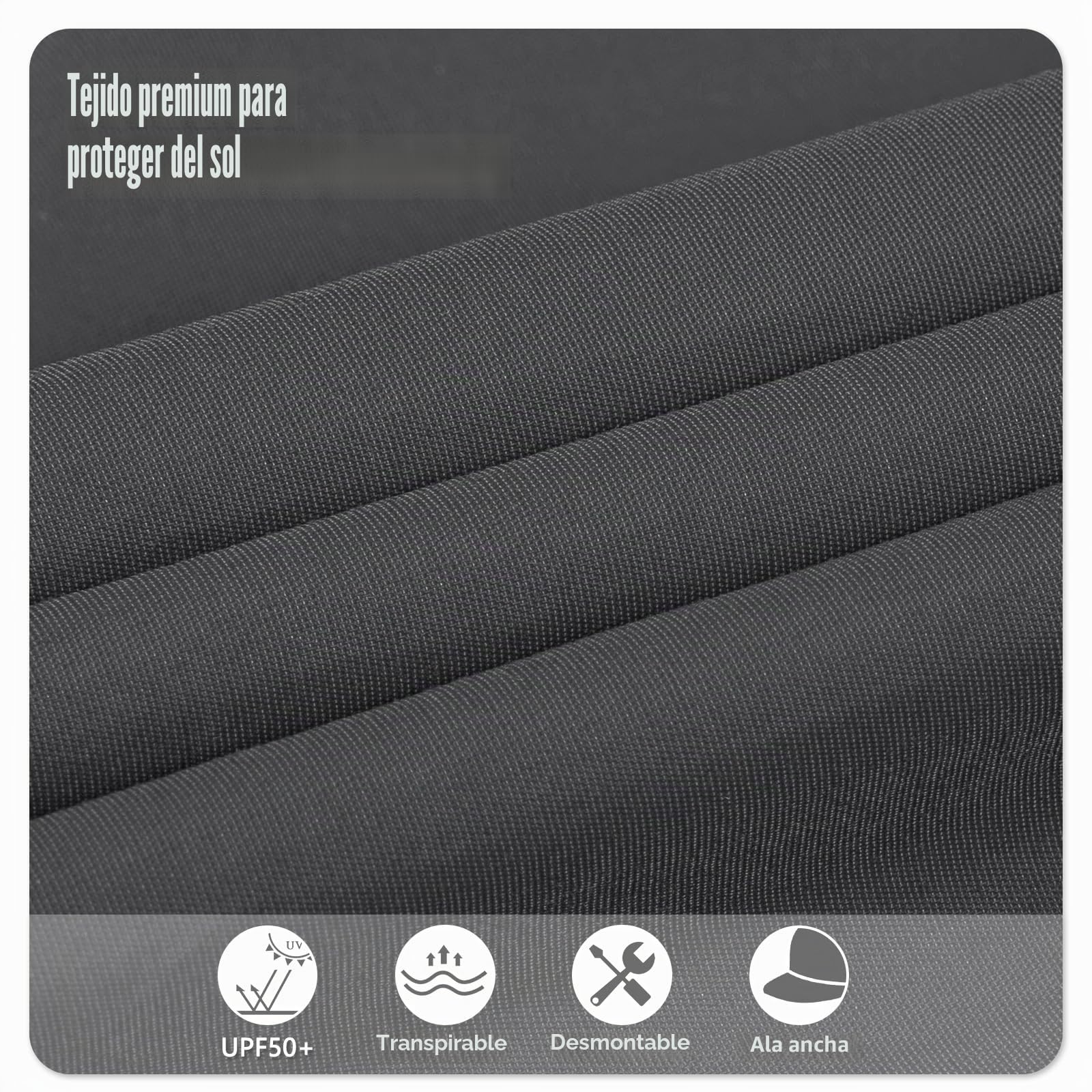 TAGVO Sombreros de Pesca UPF 50+ Protección Solar Desmontable Plegable para Hombre Mujer