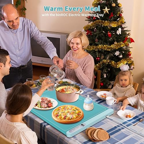 Miniatura 8 de Tapete de calentamiento de alimentos, bandeja de calentamiento eléctrico de grafeno mejorado de superficie completa rápida con 6 niveles de