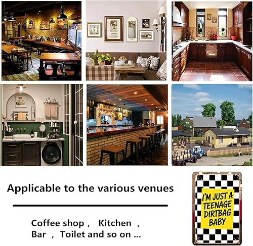 Miniatura 9 de Letrero de hojalata con la leyenda "I'm Just a Teenage Dirtbag", diseño retro de los años 90, decoración estética de la habitación para el hogar,