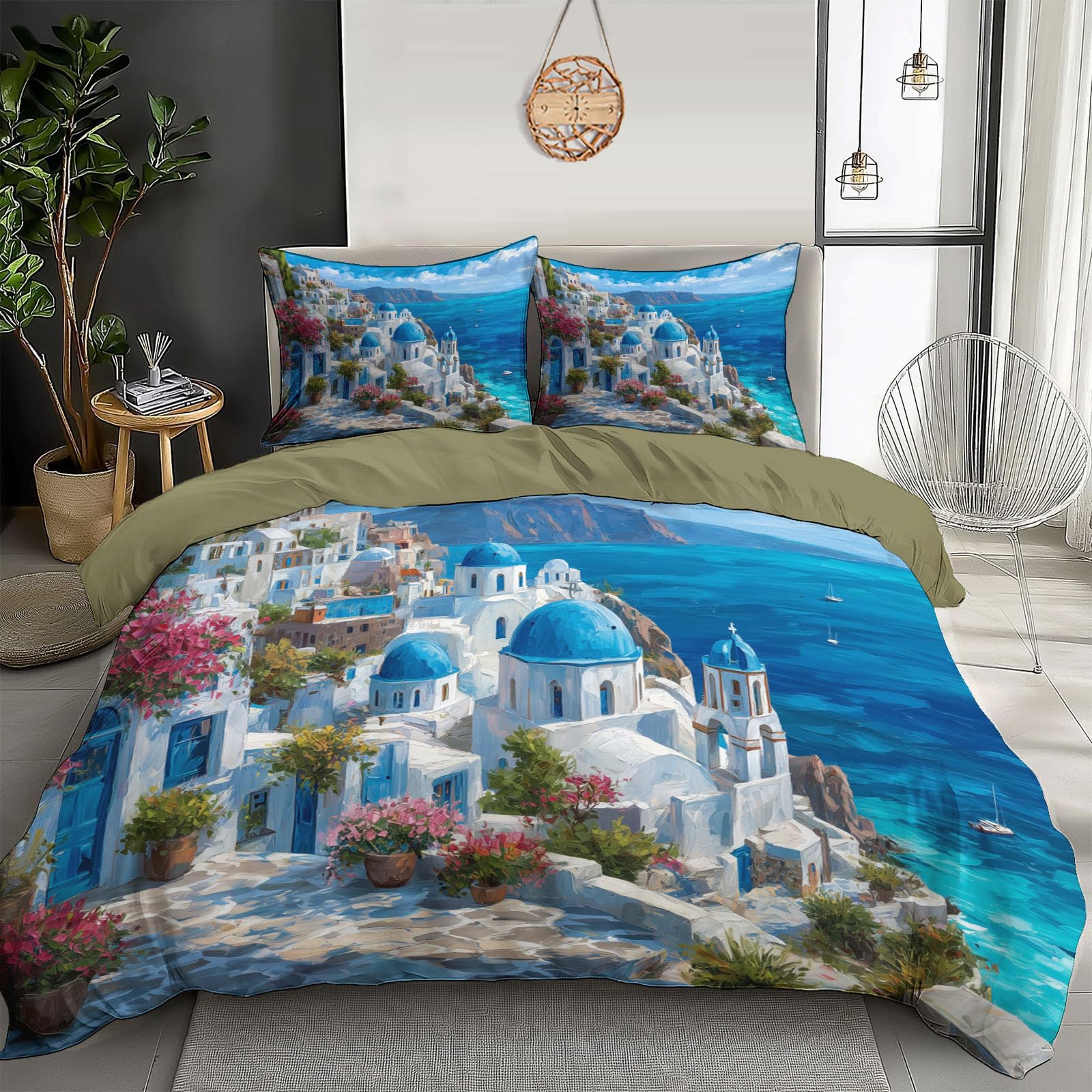 Parure de lit 240x260cm sans repassage pour simplifier l'entretien du linge de maison
