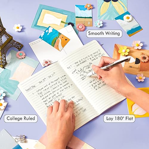 Miniatura 3 de feela Paquete de 36 diarios de tapa blanda a granel, diario de viaje rayado en blanco para mujeres y hombres escribiendo, cuadernos con rayas