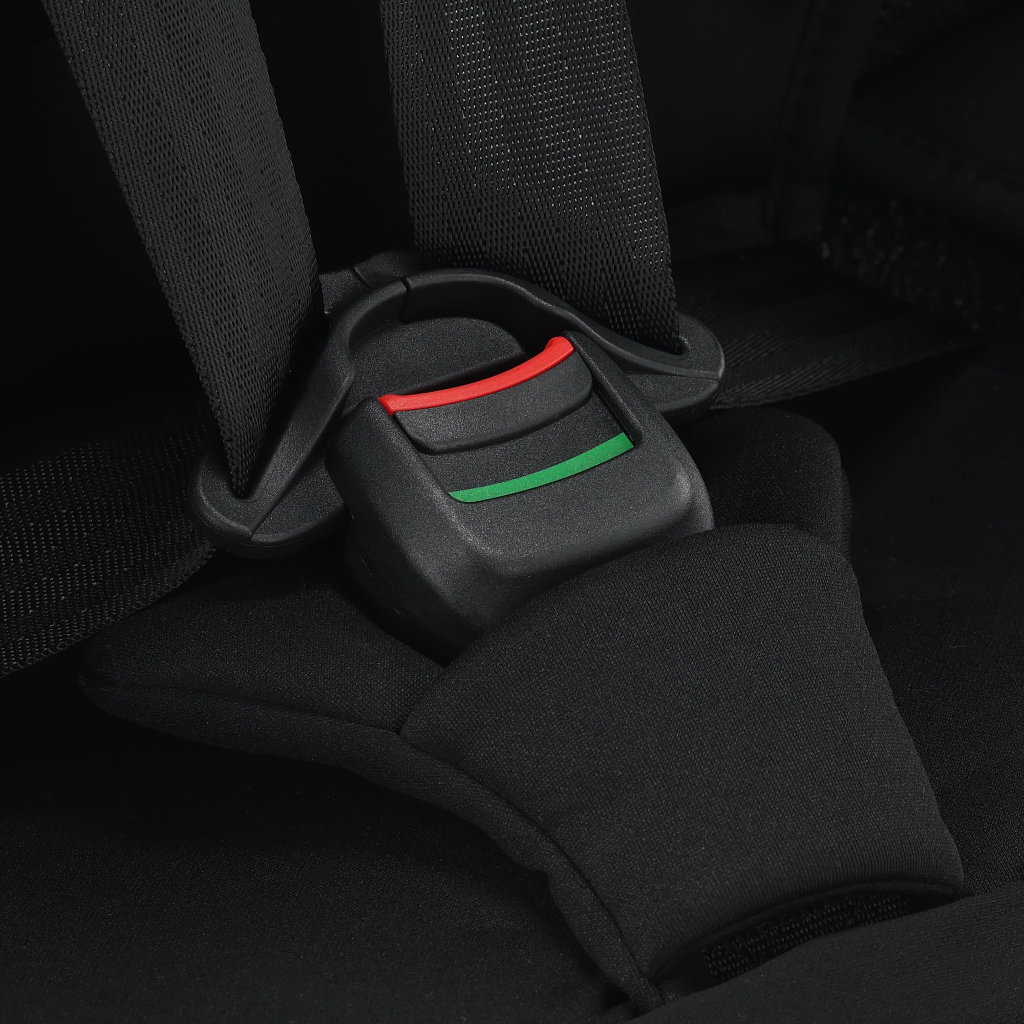 DERYAN Carter i-Size - Seggiolino auto per bambini, 9-36 kg, 76-150 cm, con Isofix, gruppo 1/2/3, schienale e poggiatesta regolabili, sistemi di sicurezza speciali, facile da trasportare, nero