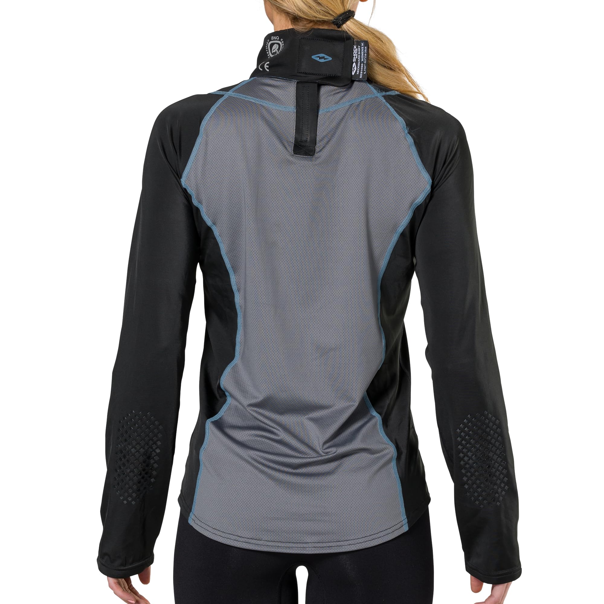 Shock Doctor Maglia a compressione per hockey, con protezione per il collo, a maniche lunghe, con protezione per il collo integrata