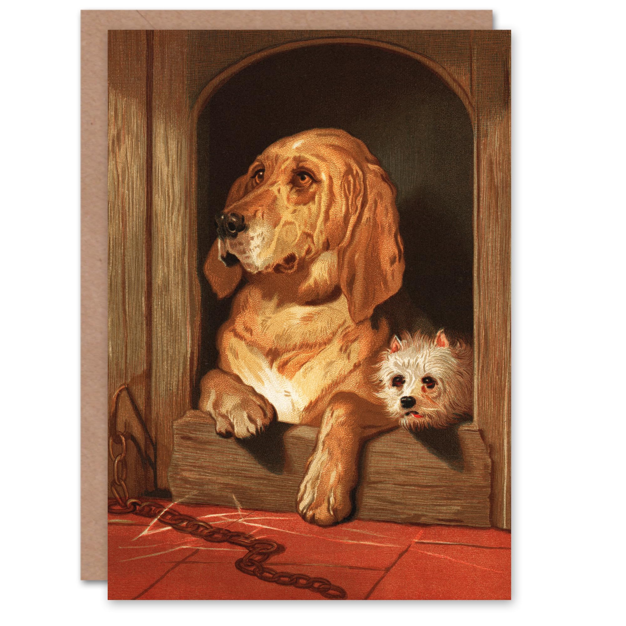 Artery8 Sir Edwin Landseer Art Card Dignity and Impudence Dog Portrait