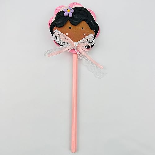 Adorno hecho a mano para lápiz, adorno para bolígrafo, para niñas y amantes de la escritura, aplique en goma eva. adorable adorno de niña para