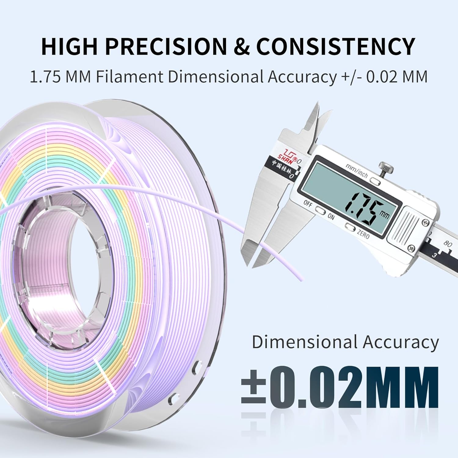 RAMBERY Matte Rainbow PLA Filament Multicolour 3D Printer Filament Bundle Fast Color Change Matte Muticolor Filament, 1.75mm +/- 0.02mm 200gX 4 Spools (1.76 lbs)