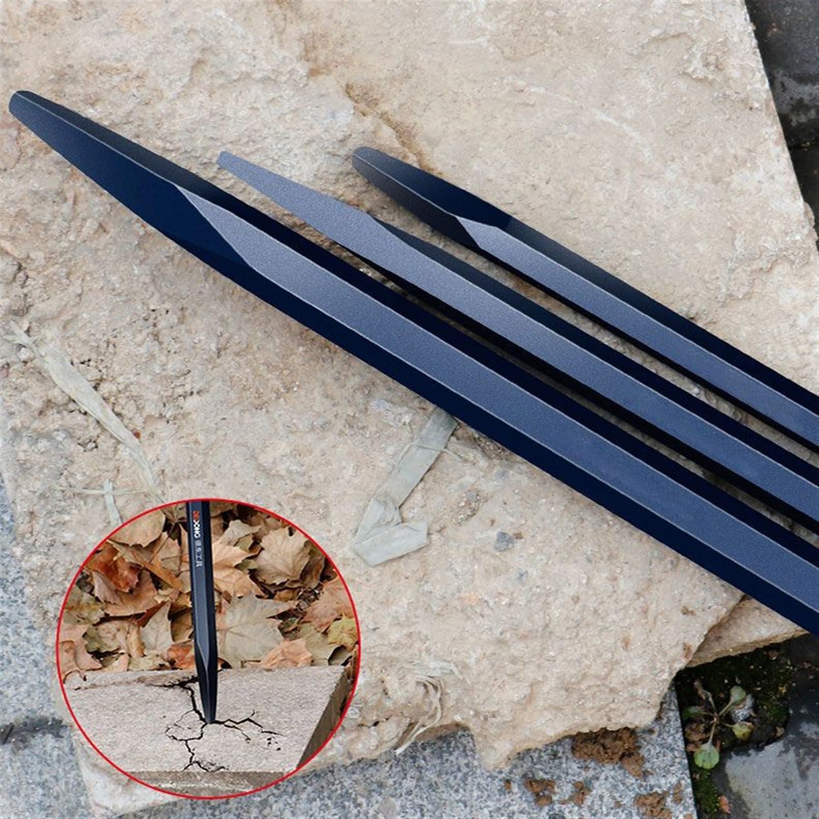 1 szt. Wielofunkcyjny sześciokątny łom 450 mm stal chromowo-wanadowa pogrubiony pręt przemysłowy odporność na uderzenia łom