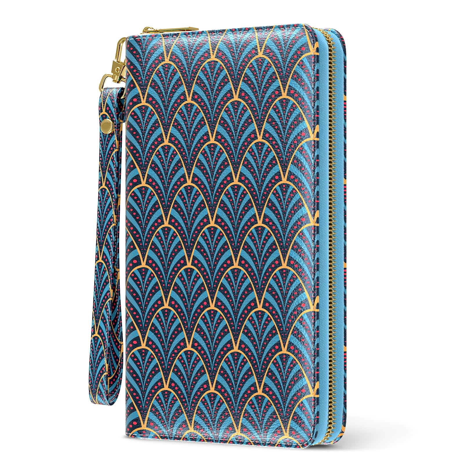 Aiawoxc Womens Wallet, RFID Wristlet Wallets for Women, Ladies Clutch Purses, Large Travel Card Holder with Phone Holder