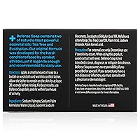 Vista 5 de Defense Soap Jabón de barra de árbol de té natural, paquete variado de 3 barras, original, menta, avena