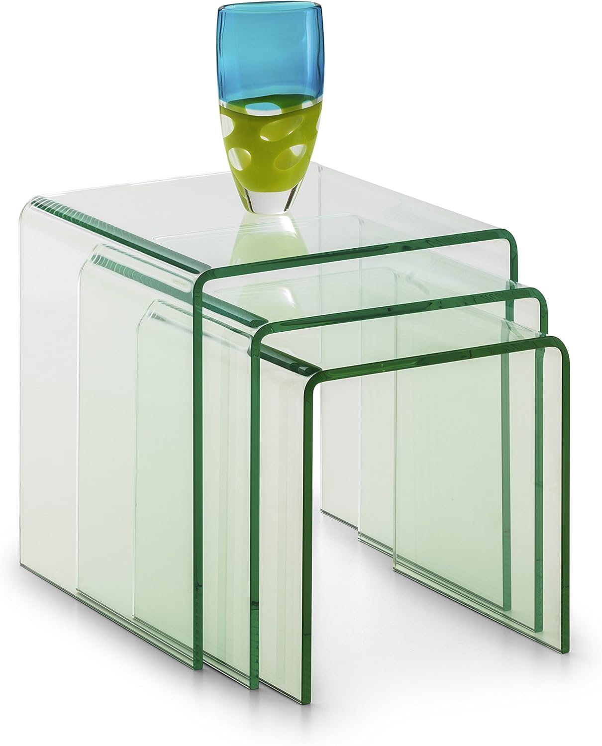 Julian Bowen Amalfi Nest of Tables, Glass Amazon.co.uk Home & Kitchen